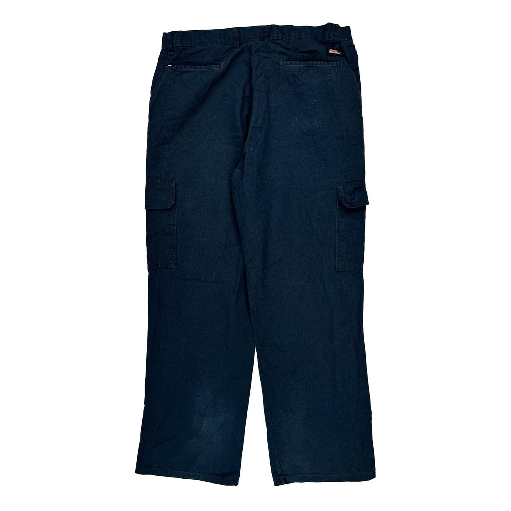 Dickies Cargo Cargo Trousers - 36W 27L Navy Cotton Refurbished - Thrifted (note: this is a term often used to describe second- refurbished available on Cerqular