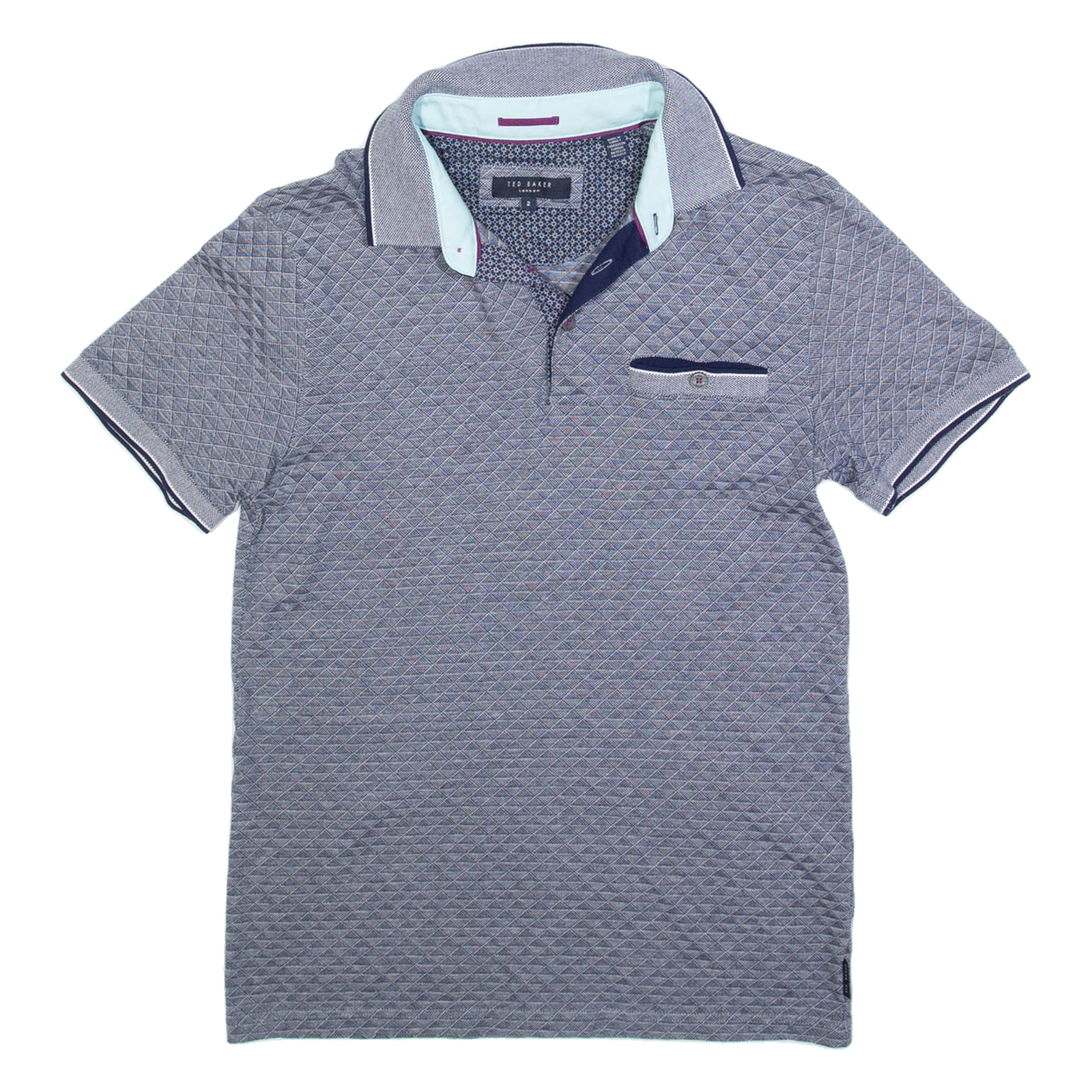 TED BAKER Mens Polo Shirt Blue Diamond S Refurbished - N/A refurbished available on Cerqular