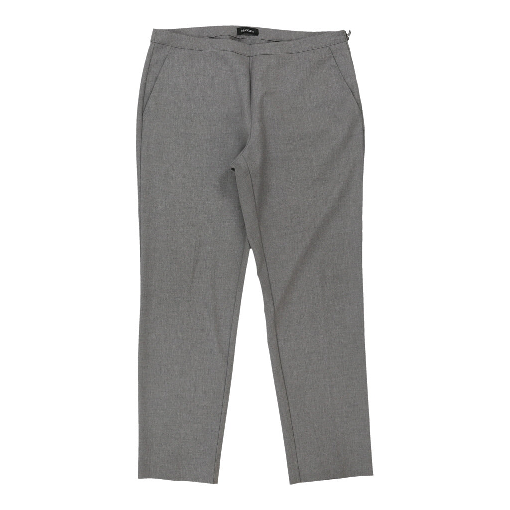 Max & Co Trousers - 33W UK 14 Grey Cotton Refurbished - Thrifted (note: this is a term often used to describe second- refurbished available on Cerqular