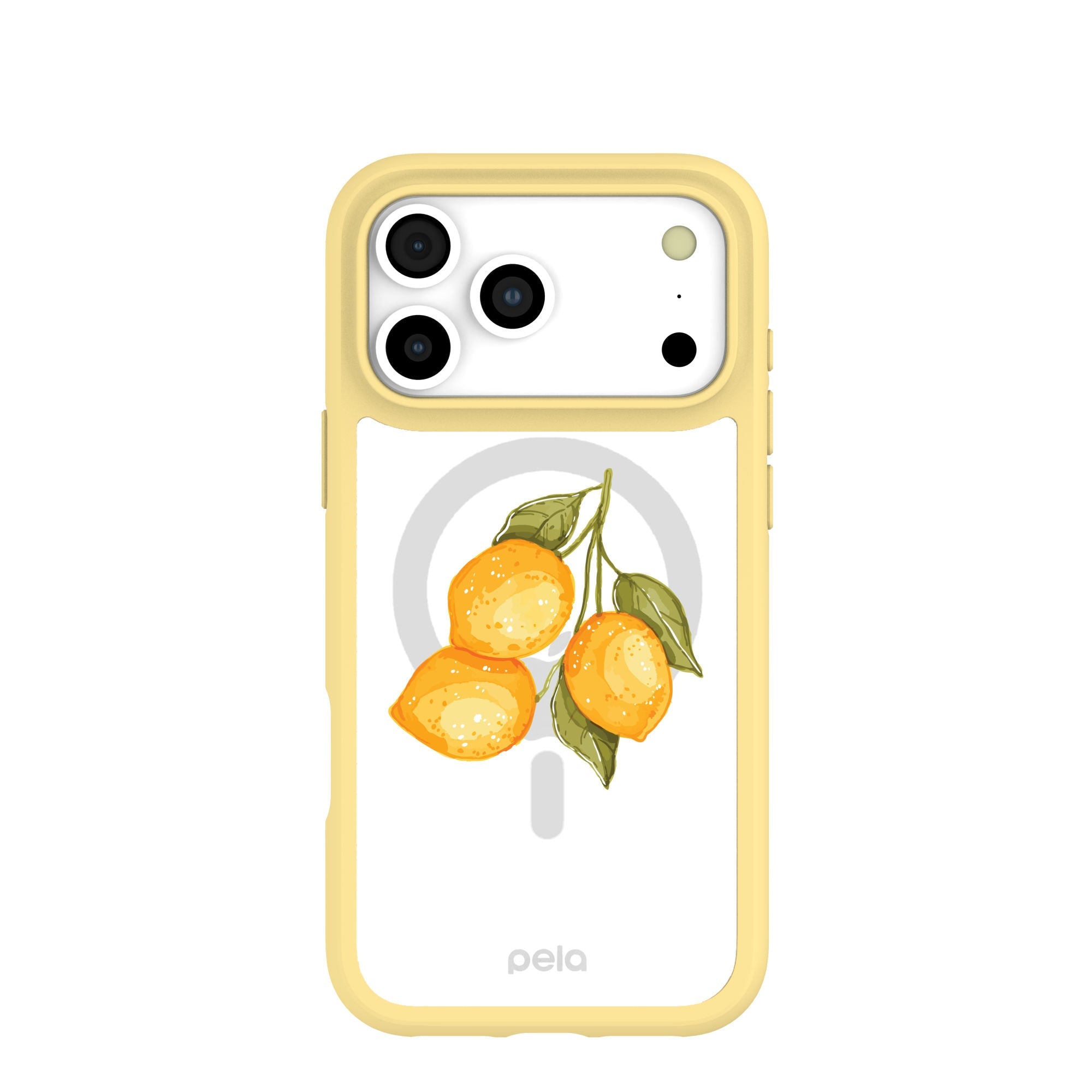 Clear Lemon Drop iPhone 17 Pro Max Case With Sunbeam Ridge (MagSafe included) Refurbished - Pela Case refurbished available on Cerqular