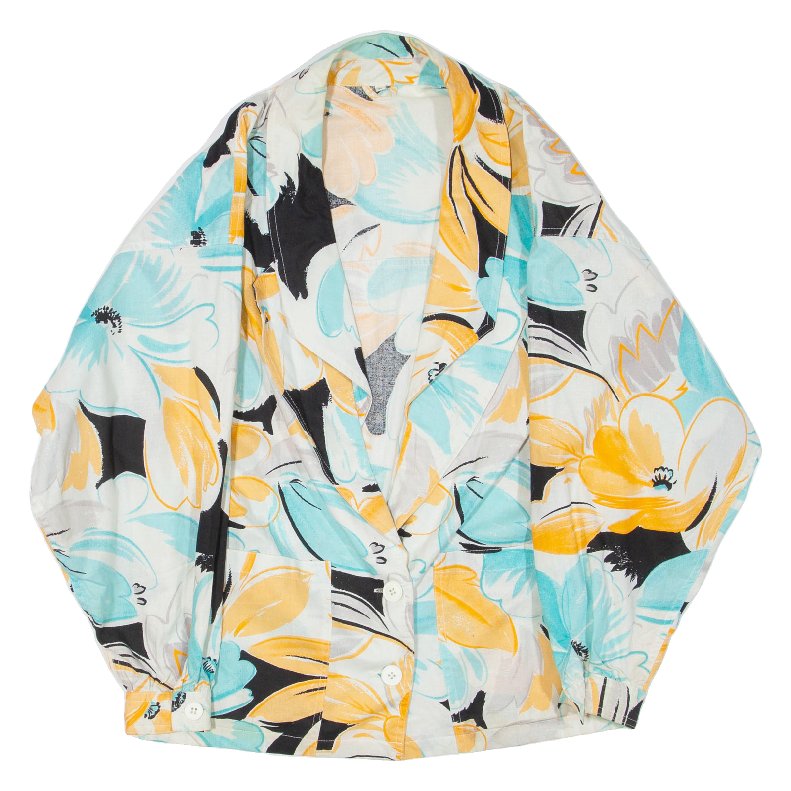 Lightweight Womens Blazer Jacket Blue Floral L Refurbished - N/A refurbished available on Cerqular