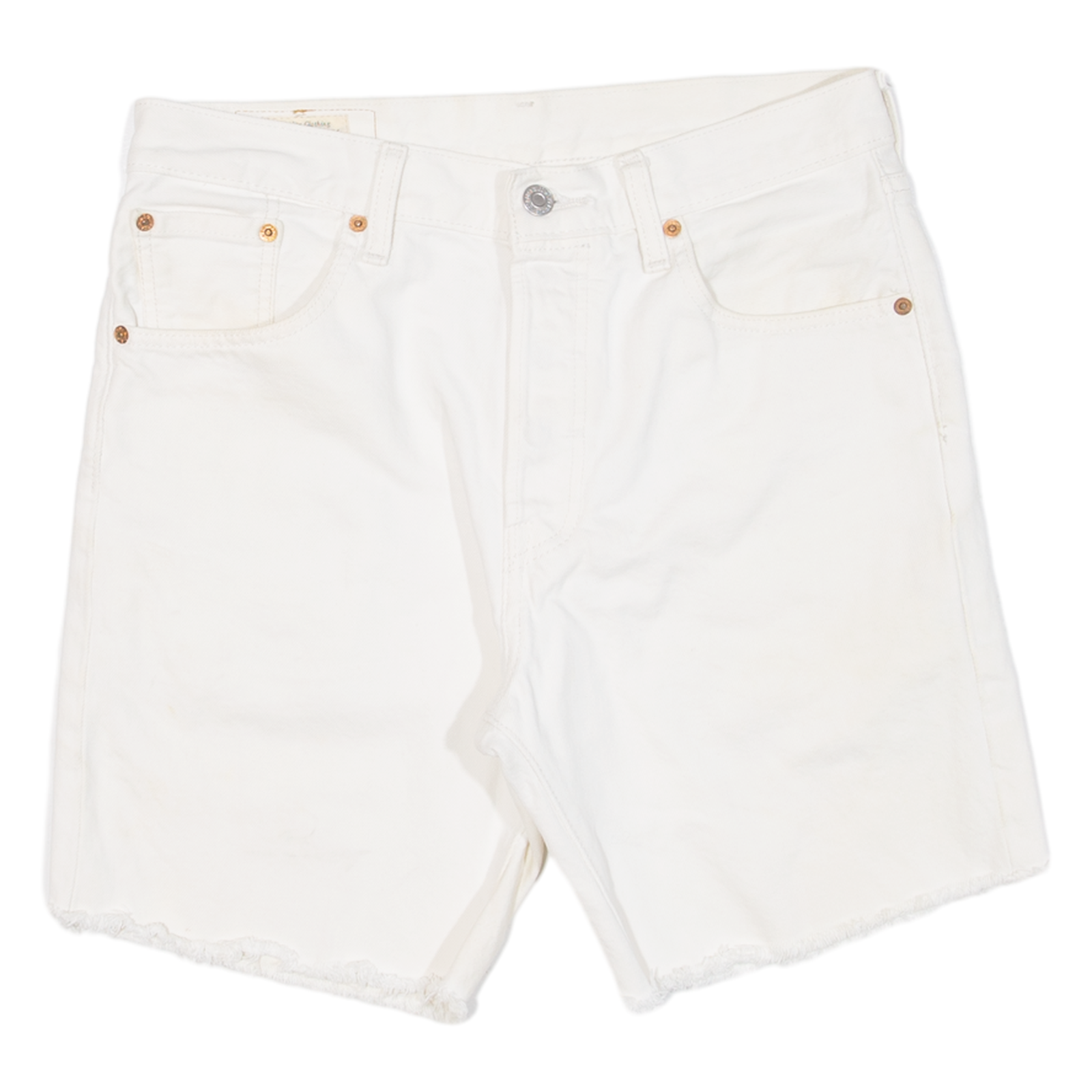 LEVI'S 501 93 BIG E Womens Denim Shorts White M W30 Refurbished - N/A refurbished available on Cerqular
