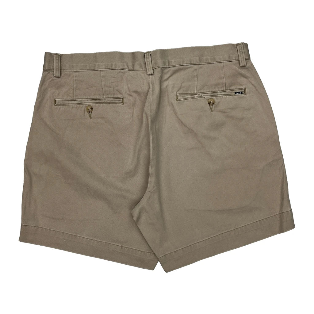 Polo By Ralph Lauren Chino Shorts - 36W 6L Beige Cotton Refurbished - Thrifted (note: this is a term often used to describe second- refurbished available on Cerqular