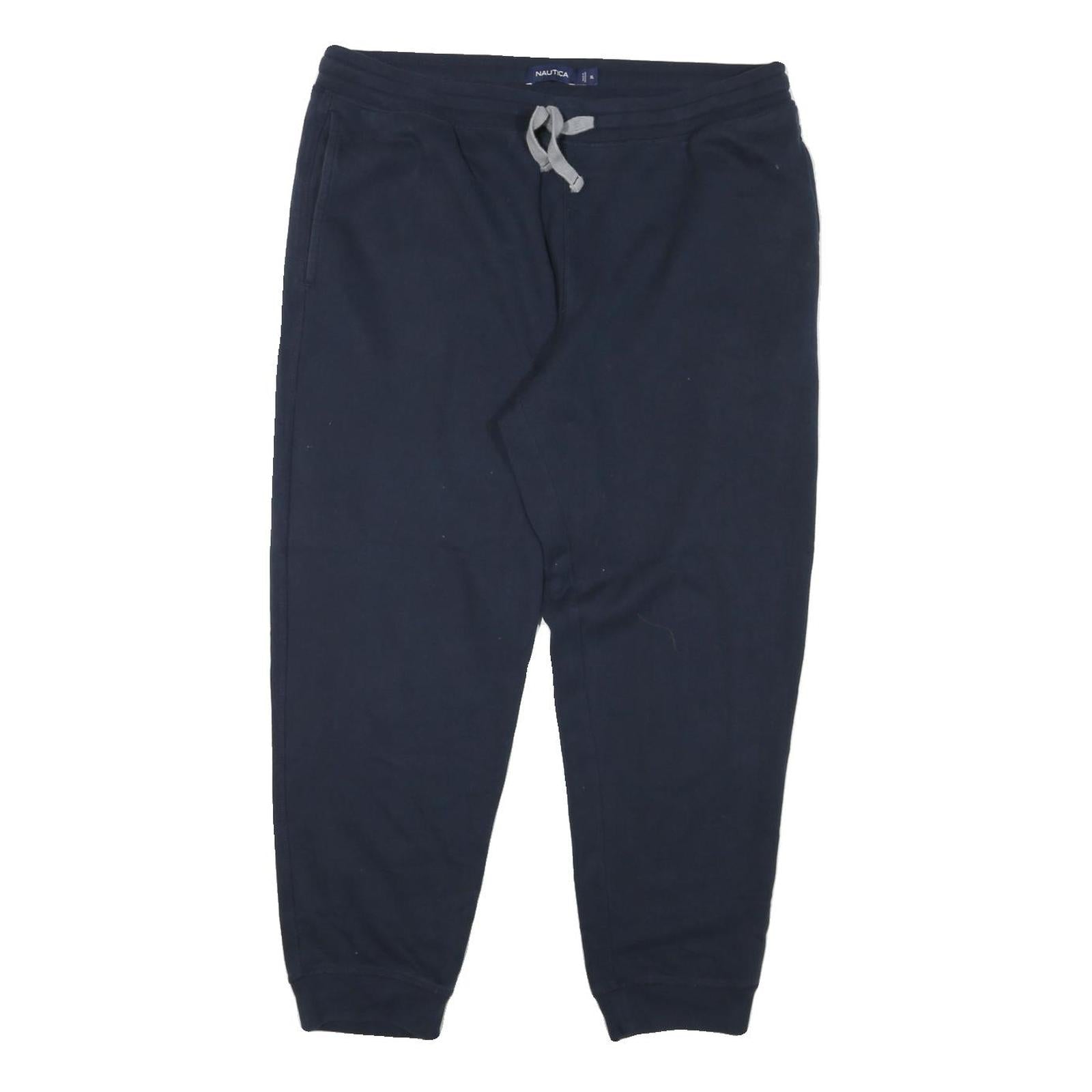 NAUTICA Mens Joggers Navy Blue XL W40 L28 Cotton Blend Regular Tapered Fit Refurbished - N/A refurbished available on Cerqular