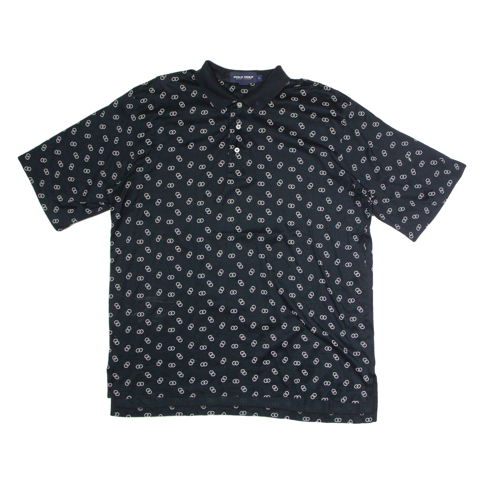 POLO RALPH LAUREN Mens Polo Shirt Black Polka Dot L Refurbished - N/A refurbished available on Cerqular