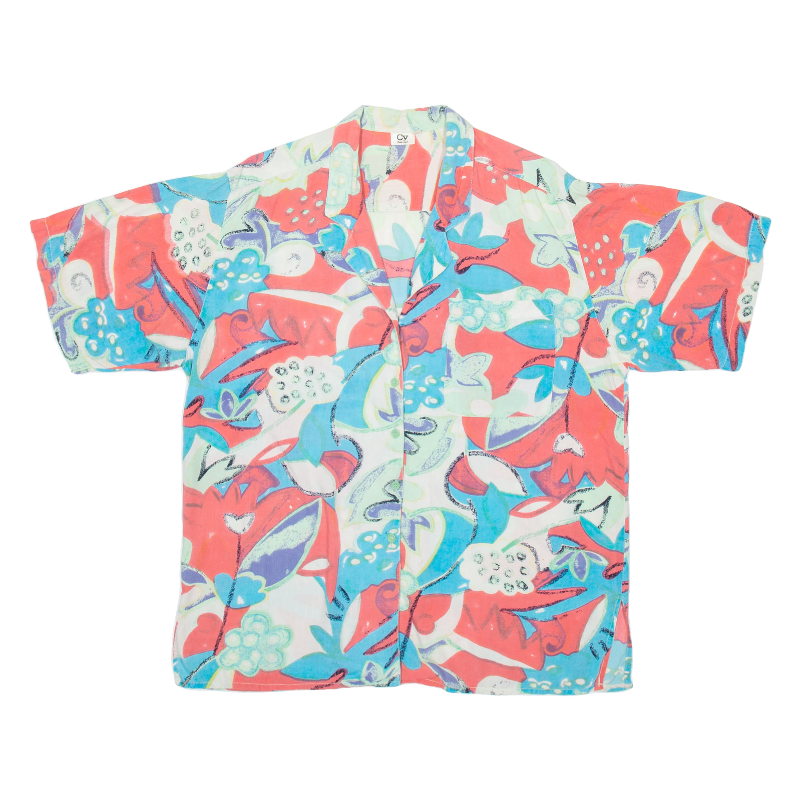 CHARLES JOGLE Womens Shirt Blue Crazy Pattern L Refurbished - N/A refurbished available on Cerqular