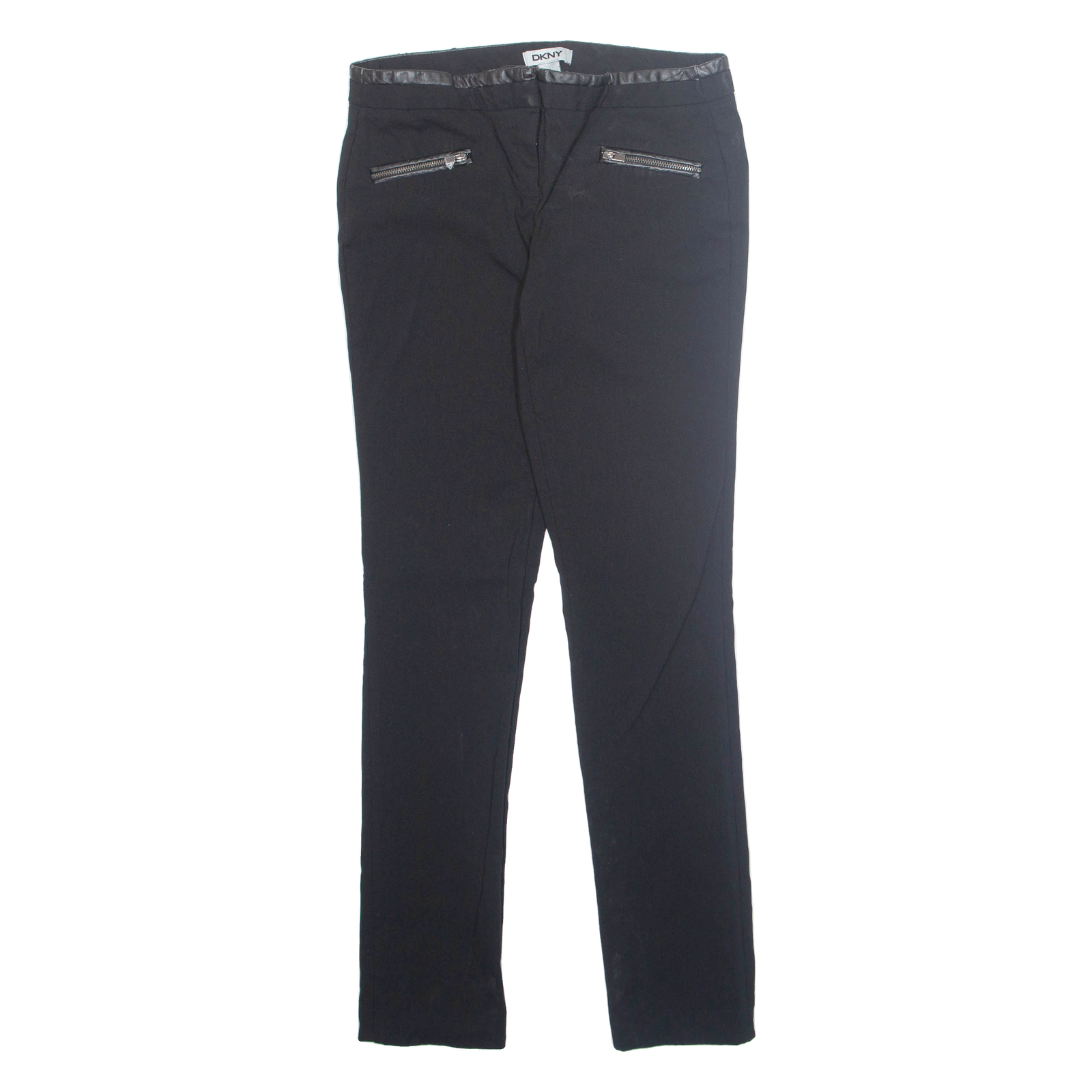 DKNY Chino Womens Trousers Black Regular Tapered W28 L28 Refurbished - N/A refurbished available on Cerqular