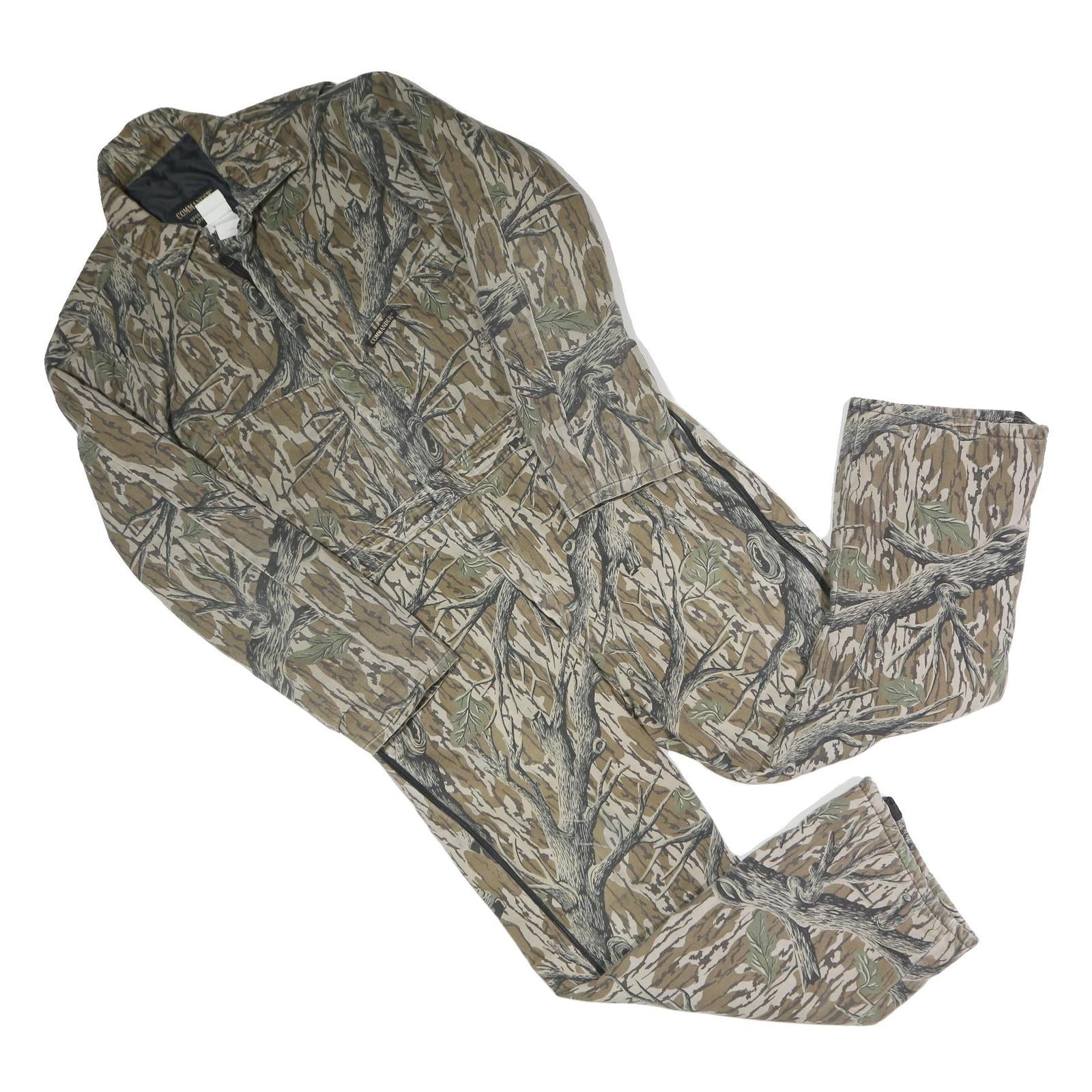 COMMANDER Mens Beige Brown Cotton Blend Dungarees L W40 L28 Camouflage Relaxed Refurbished - N/A refurbished available on Cerqular