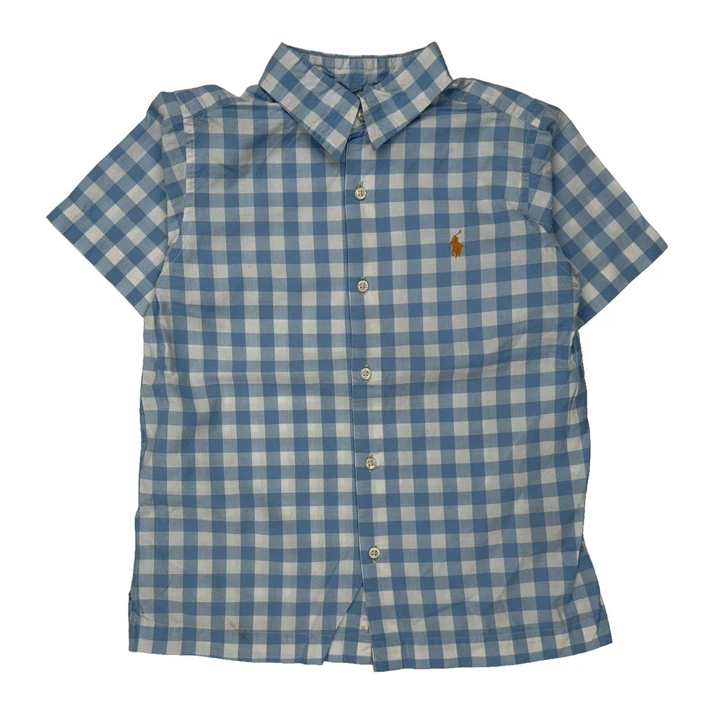 Age 5 Polo By Ralph Lauren Shirt - XS Blue Cotton Refurbished - Thrifted (note: this is a term often used to describe second- refurbished available on Cerqular