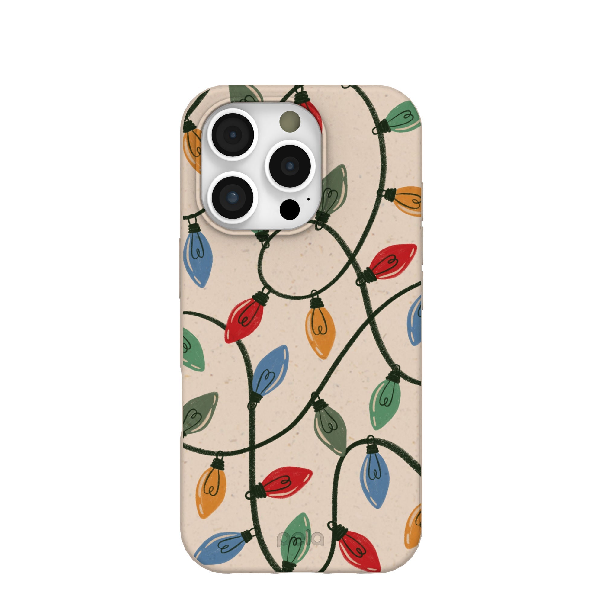 Seashell Holiday Lights iPhone 16 Pro Case Refurbished - Pela Case refurbished available on Cerqular