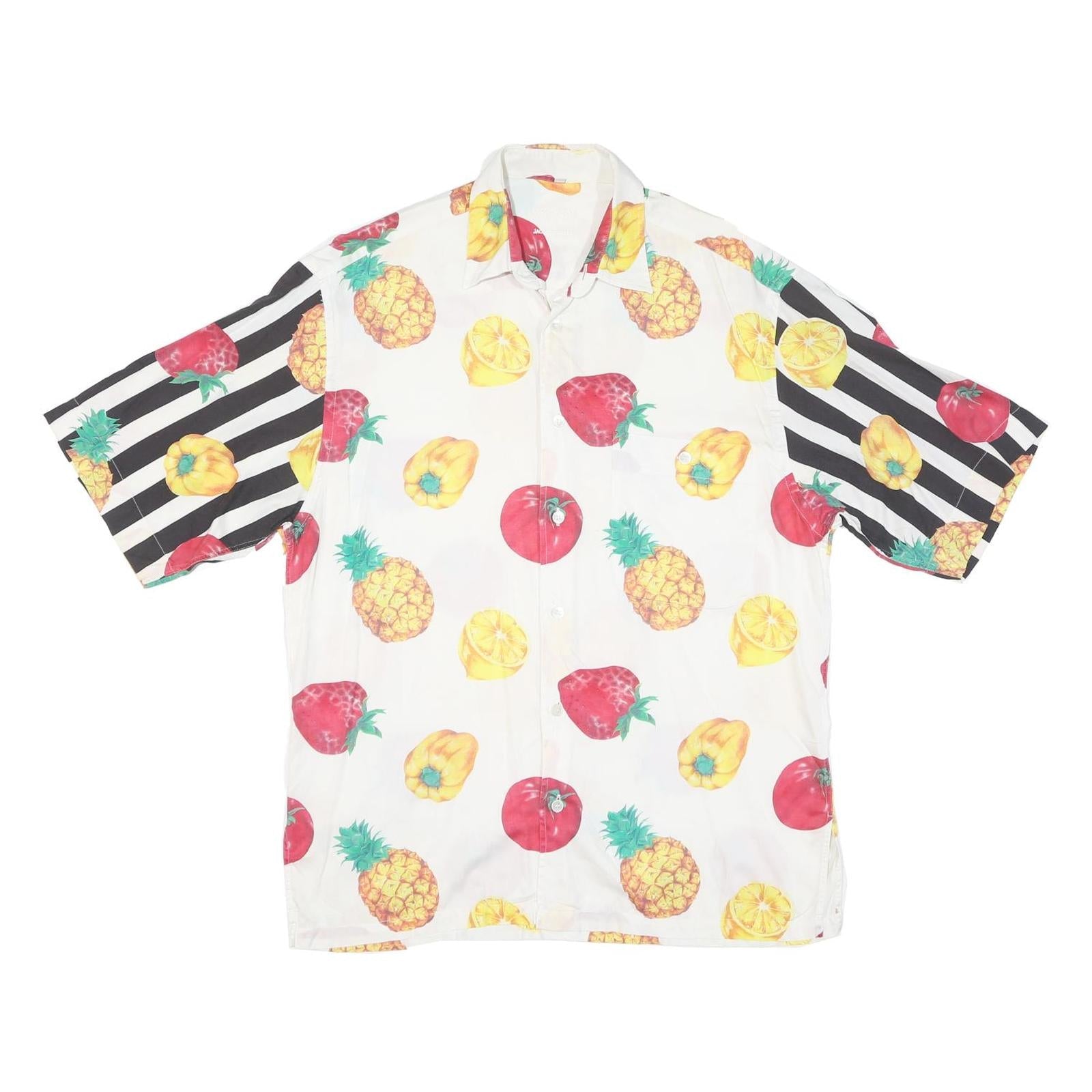 Buy Mens White & Black Fruit Print Cotton Blend Shirt L Casual Summer Short Sleeve Refurbished - $19.49 Mens White & Black Fruit Print Cotton Blend Shirt L Casual Summer Short Sleeve Refurbished - N/A refurbished available on Cerqular