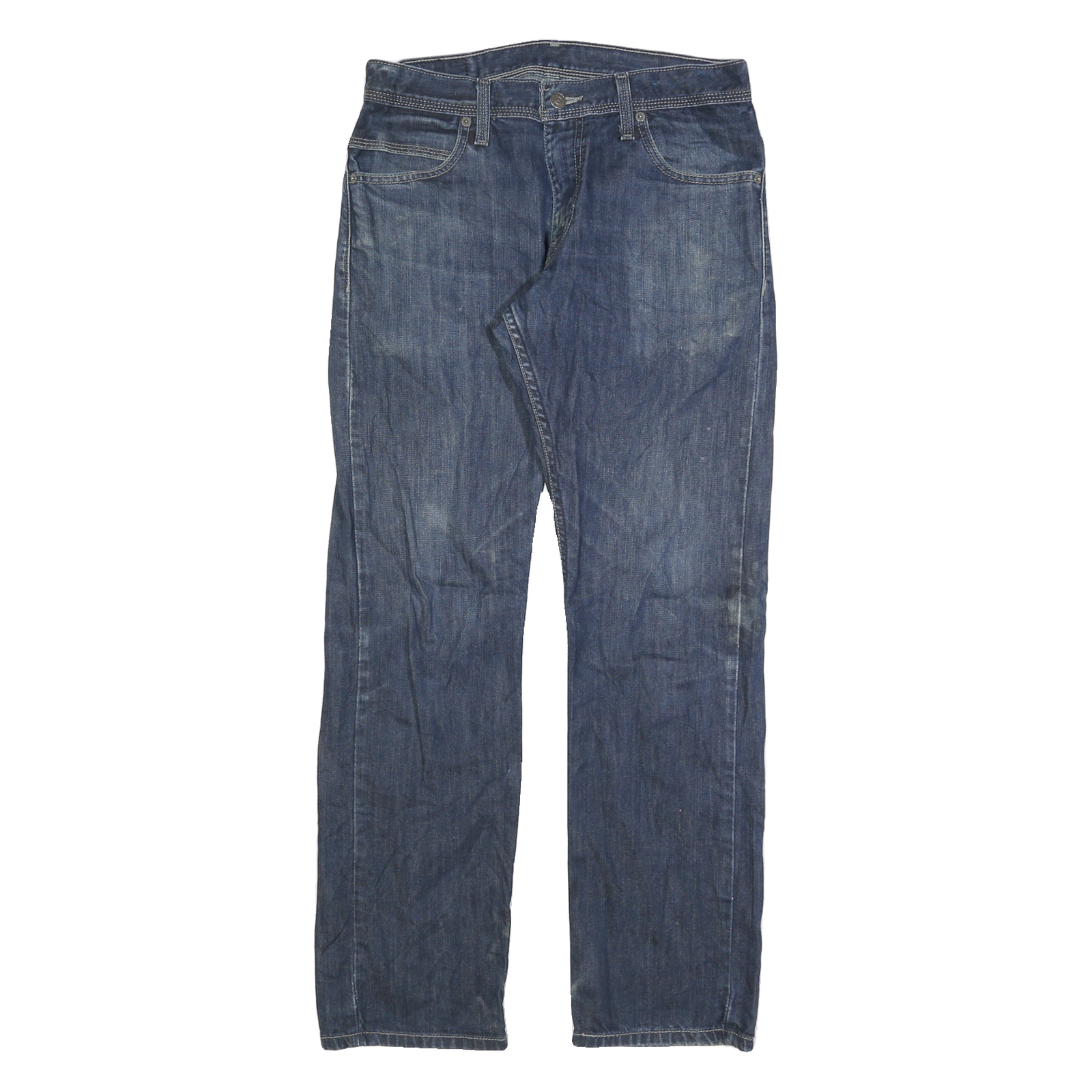 LEVI'S 514 Classic Mens Jeans Blue Classic Straight Denim Medium W30 L30 Zip Refurbished - N/A refurbished available on Cerqular