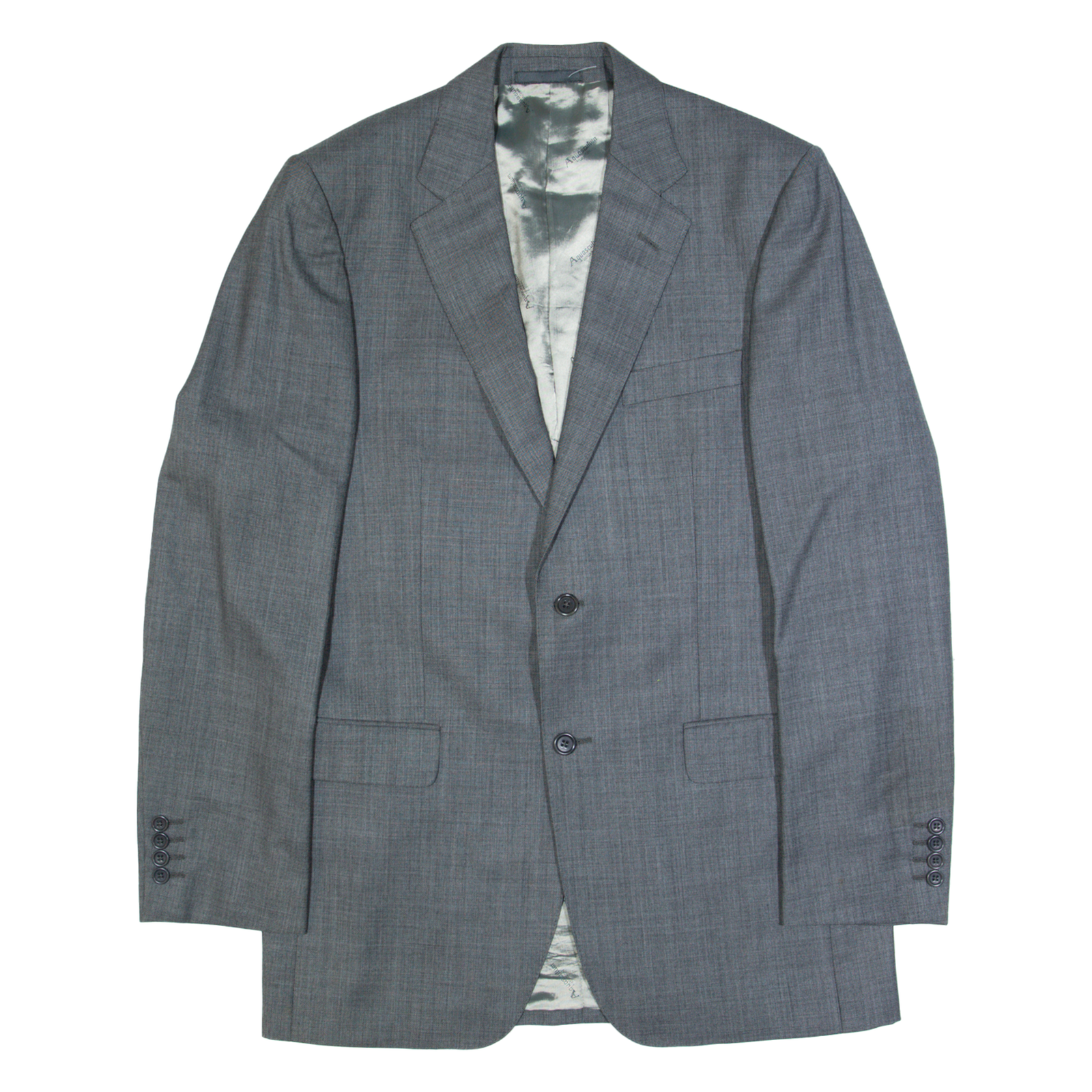 AQUASCUTUM Mens Blazer Jacket Grey Wool L Refurbished - N/A refurbished available on Cerqular