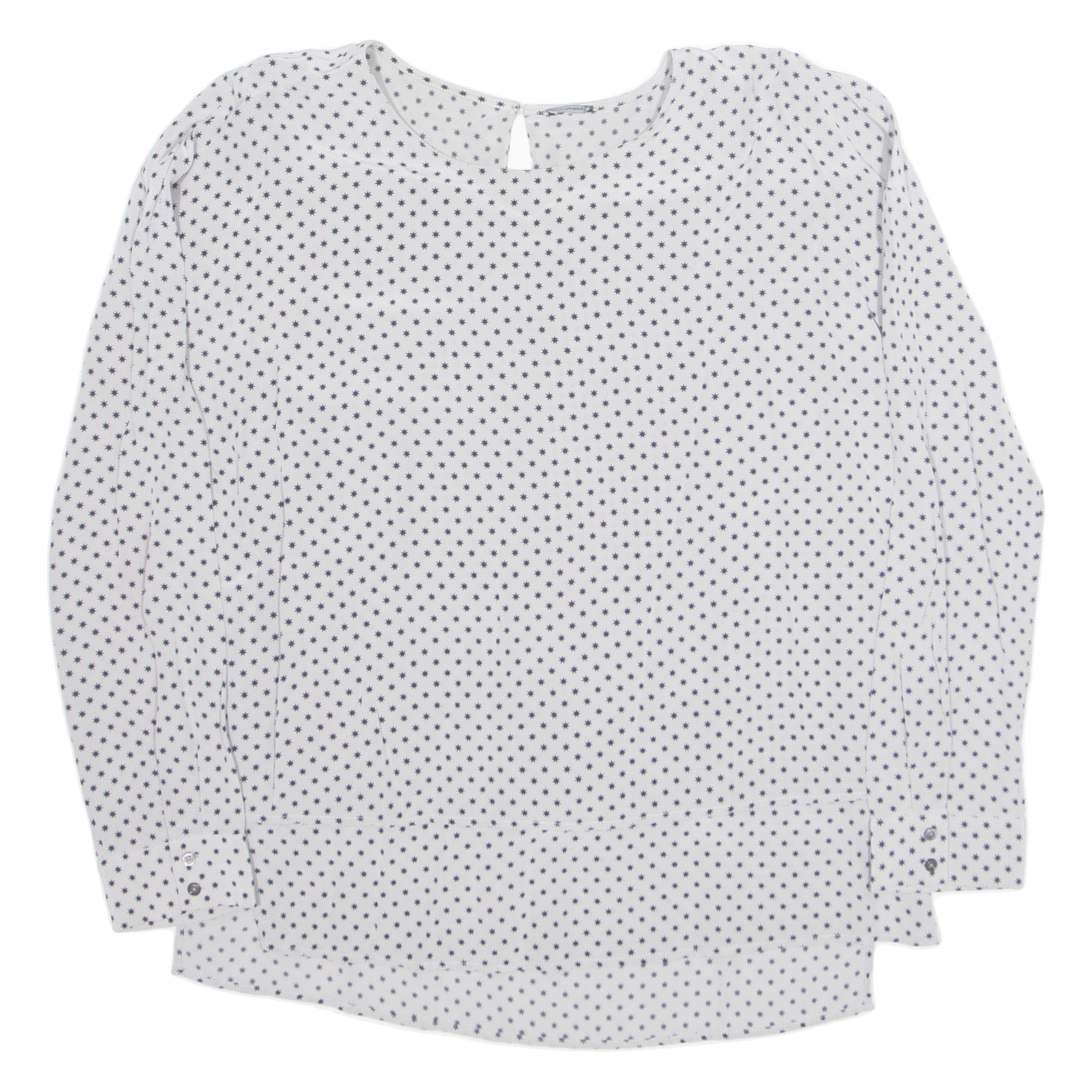GC FONTANA Womens Printed Shirt Grey Collared Long Sleeve Silk Crazy Pattern L Refurbished - N/A refurbished available on Cerqular