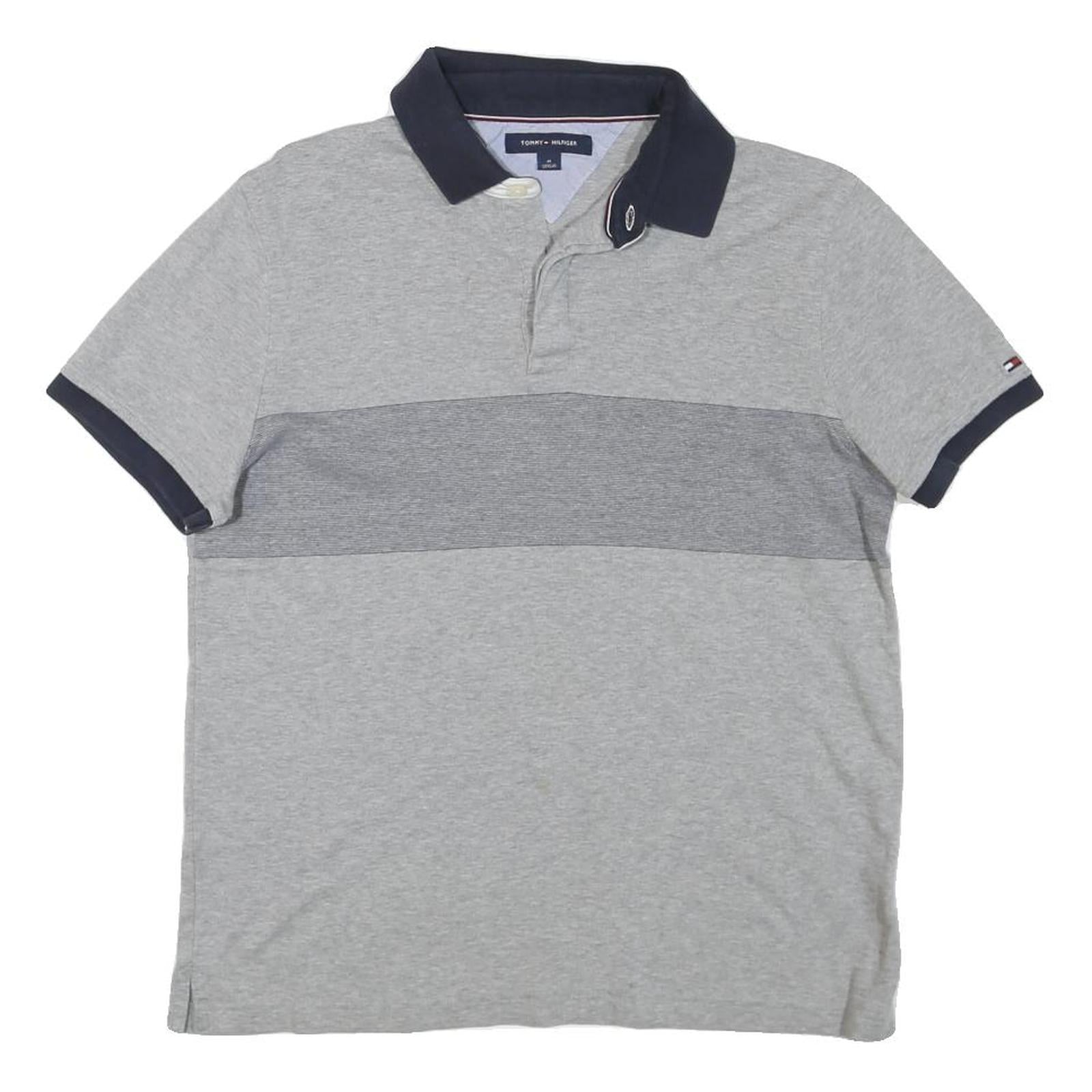 Buy TOMMY HILFIGER Mens Grey & Navy Short Sleeve Colourblock Polo Shirt M Cotton Refurbished - $29.89 TOMMY HILFIGER Mens Grey & Navy Short Sleeve Colourblock Polo Shirt M Cotton Refurbished - N/A refurbished available on Cerqular