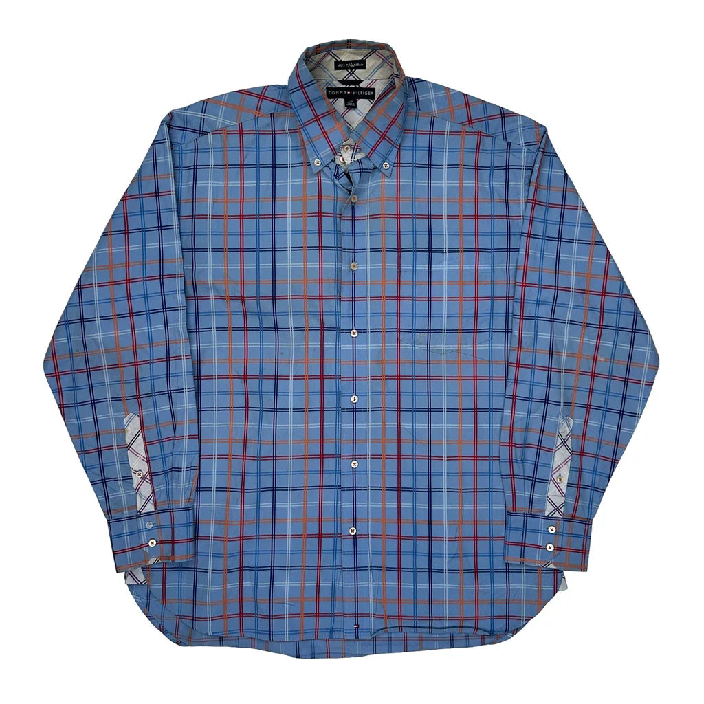 Buy Tommy Hilfiger Checked Shirt - Large Red Cotton Refurbished - $33.49 Tommy Hilfiger Checked Shirt - Large Red Cotton Refurbished - Thrifted (note: this is a term often used to describe second- refurbished available on Cerqular