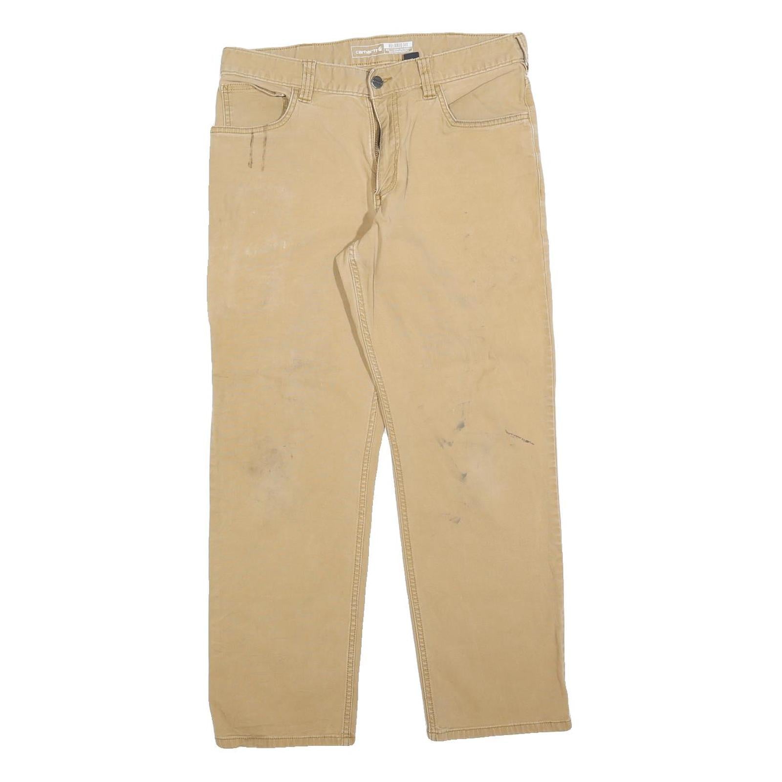 Buy CARHARTT Mens Beige Relaxed Straight Trousers W32 L30 Cotton Blend Workwear Zip Refurbished - $53.29 CARHARTT Mens Beige Relaxed Straight Trousers W32 L30 Cotton Blend Workwear Zip Refurbished - N/A refurbished available on Cerqular