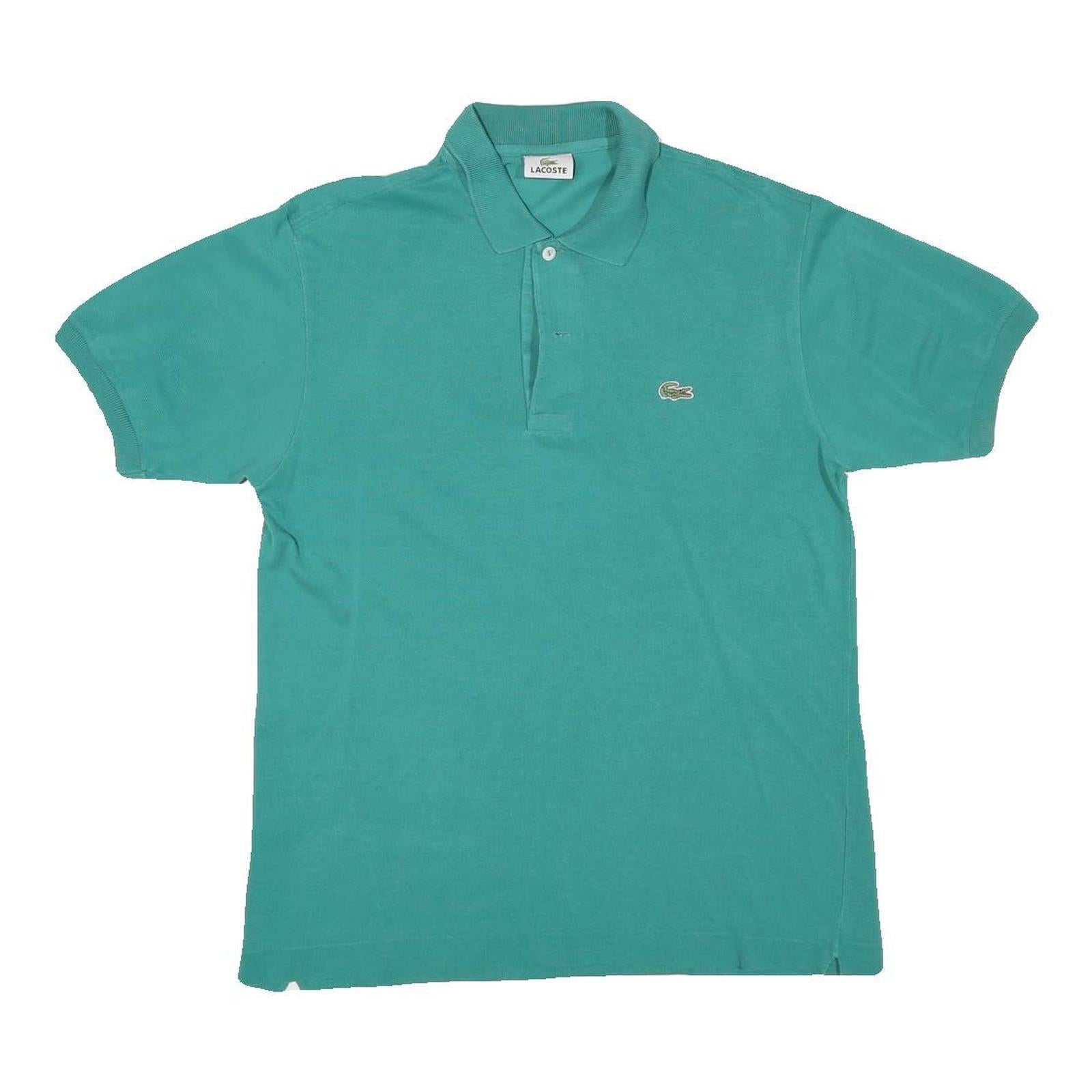 LACOSTE Mens Aqua Green Short Sleeve Plain Polo Shirt S Cotton Blend Casual Refurbished - N/A refurbished available on Cerqular