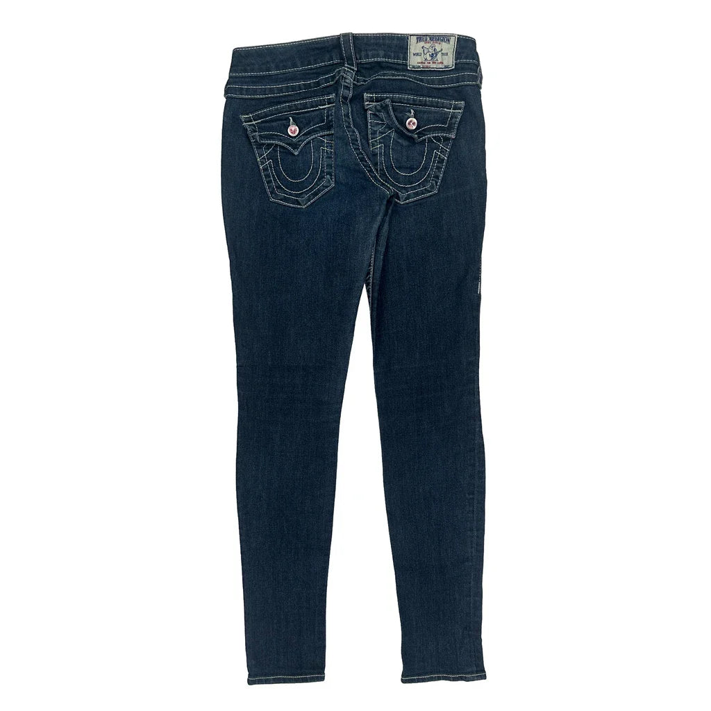 True Religion Skinny Fit Jeans - 30W UK 8 Dark Wash Cotton Blend Refurbished - Thrifted (note: this is a term often used to describe second- refurbished available on Cerqular