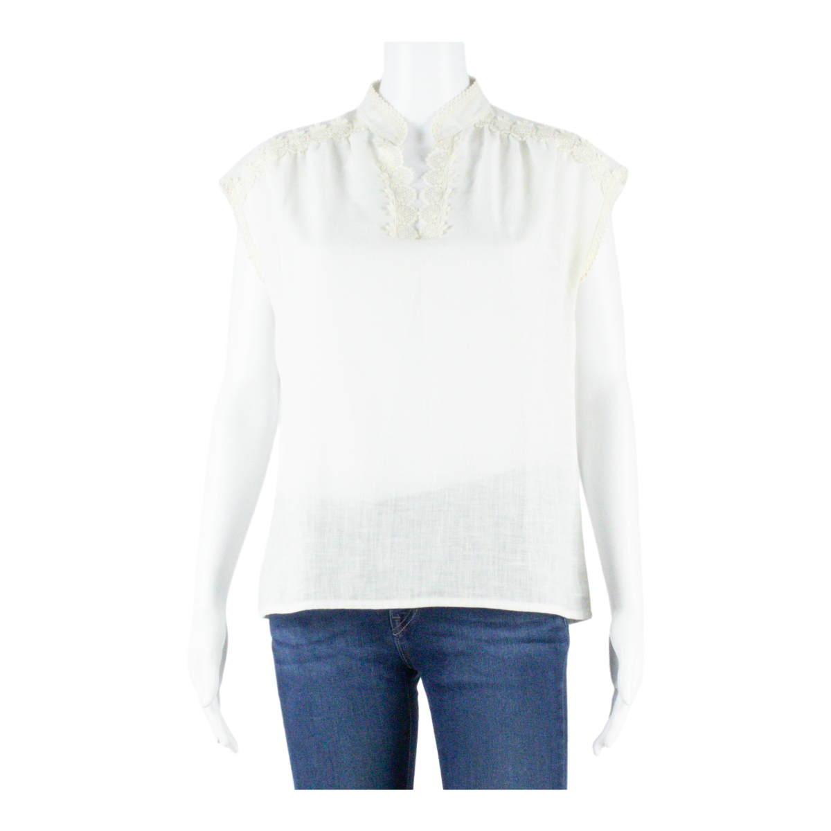 Womens Vests Blouse White V-Neck Sleeveless S Refurbished - N/A refurbished available on Cerqular