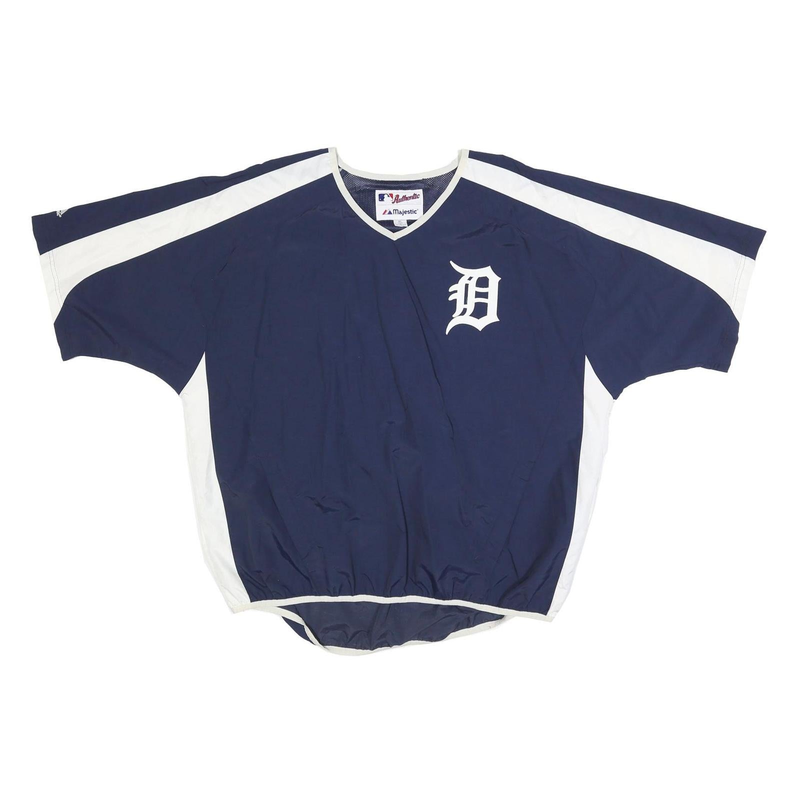 MAJESTIC Mens Navy & White Baseball Windbreaker XL Nylon Plain Team Jacket Refurbished - N/A refurbished available on Cerqular