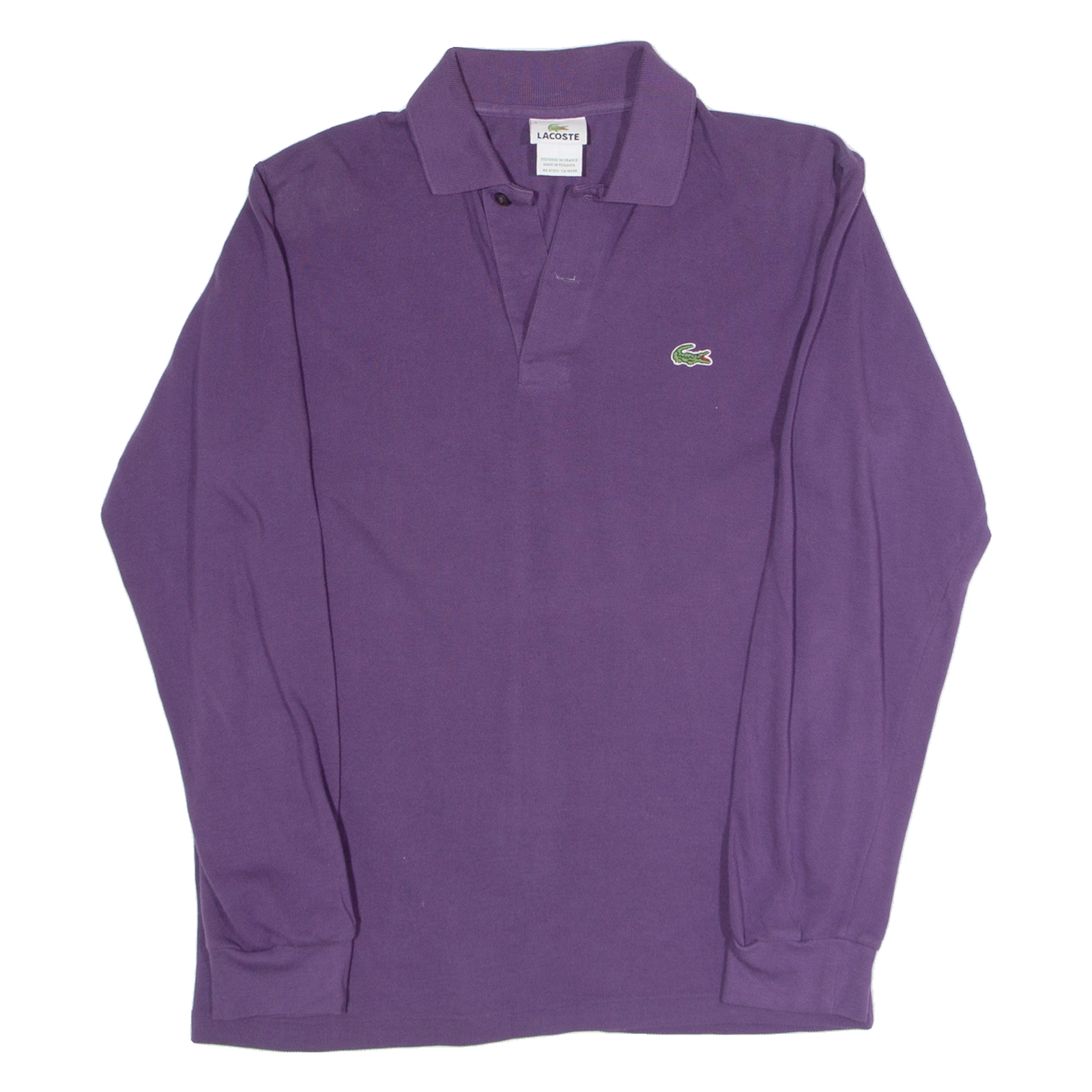 LACOSTE Mens Polo Shirt Purple Long Sleeve S Refurbished - N/A refurbished available on Cerqular