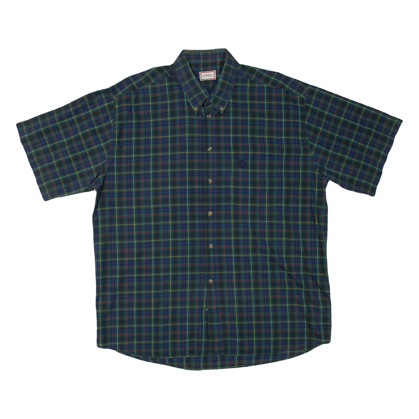 MCGREGOR Mens Shirt Green Check L Refurbished - N/A refurbished available on Cerqular