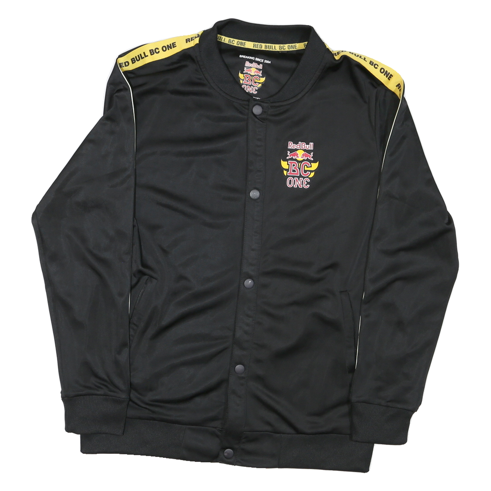 Mens Black Red Bull BC One Track Jacket L Polyester Blend Button Logo Refurbished - N/A refurbished available on Cerqular