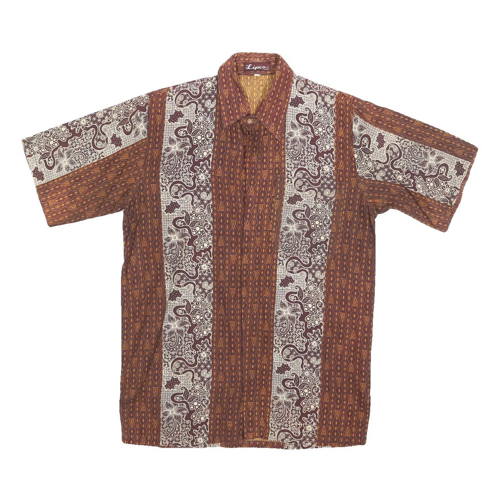 Buy LIPCO Mens Brown & Cream Patterned Cotton Blend Shirt M Vintage Style Refurbished - $19.49 LIPCO Mens Brown & Cream Patterned Cotton Blend Shirt M Vintage Style Refurbished - N/A refurbished available on Cerqular