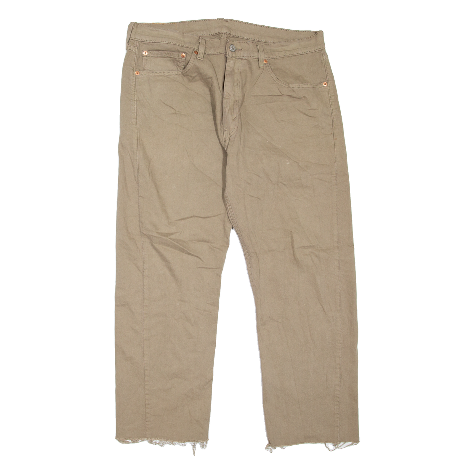 LEVI'S 505 Jeans Mens Beige Regular Straight W36 L26 Refurbished - N/A refurbished available on Cerqular