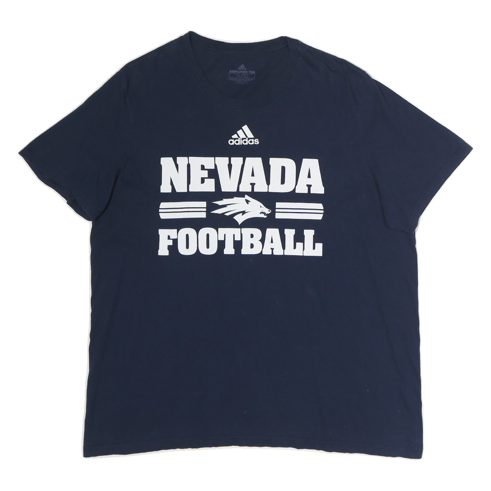 ADIDAS Mens Blue Nevada Football Graphic T-Shirt XL Short Sleeve Crew Neck Refurbished - N/A refurbished available on Cerqular