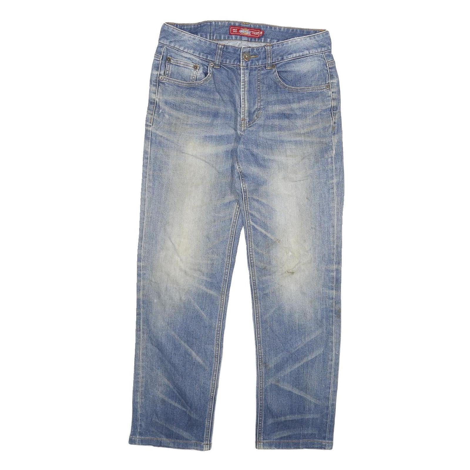 DICKIES Mens Slim Blue Cotton Blend Denim Jeans W28 L28 Classic Zip Pocket Refurbished - N/A refurbished available on Cerqular