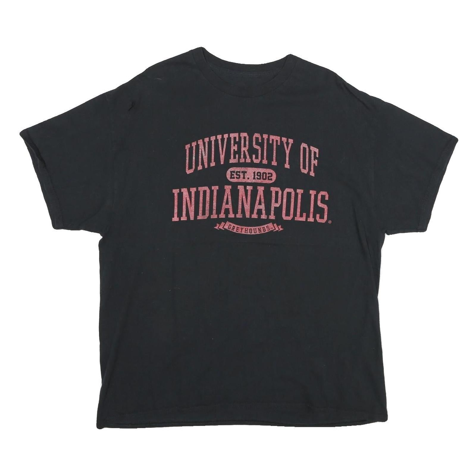 MV SPORT Mens Black University Of Indianapolis Graphic T-Shirt XL Short Sleeve Refurbished - N/A refurbished available on Cerqular