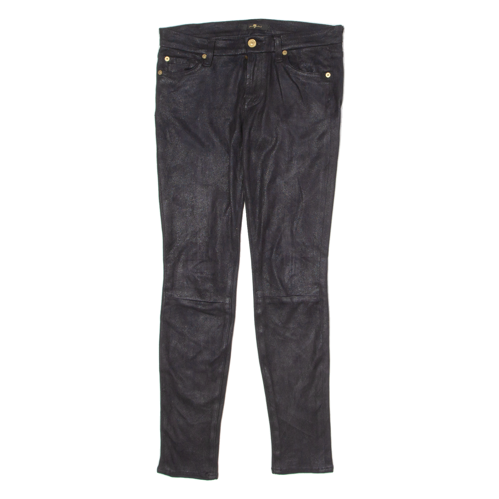 7 FOR ALL MANKIND Womens Trousers Black Slim Skinny W28 L27 Refurbished - N/A refurbished available on Cerqular