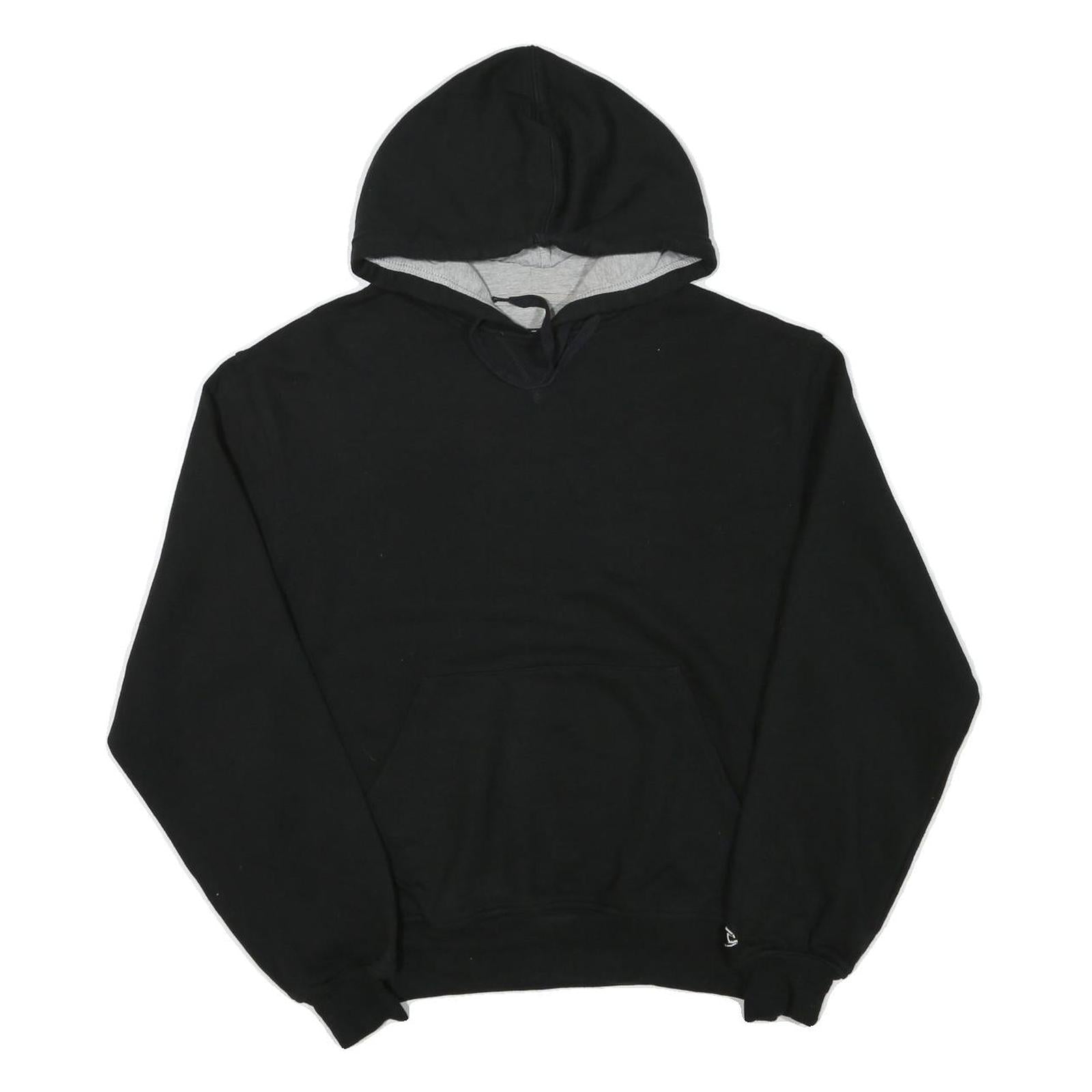 CHAMPION Mens Black Pullover Hoodie M Cotton Blend Drawstring Pocket Refurbished - N/A refurbished available on Cerqular
