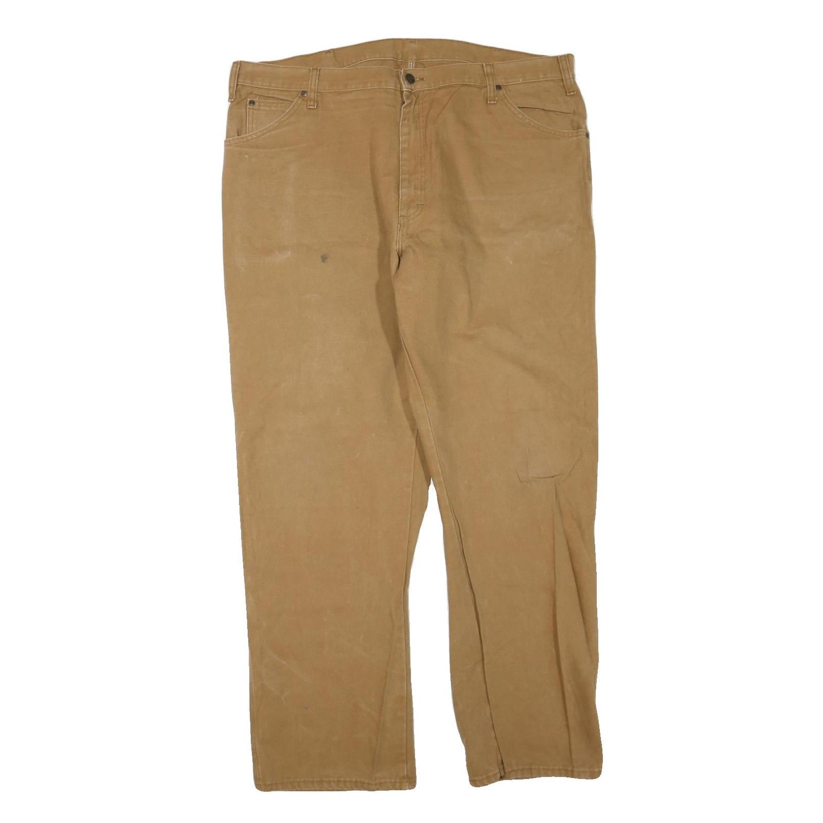 DICKIES Mens Beige Regular Straight Denim Light W42 L32 Workwear Zip Fly Refurbished - N/A refurbished available on Cerqular