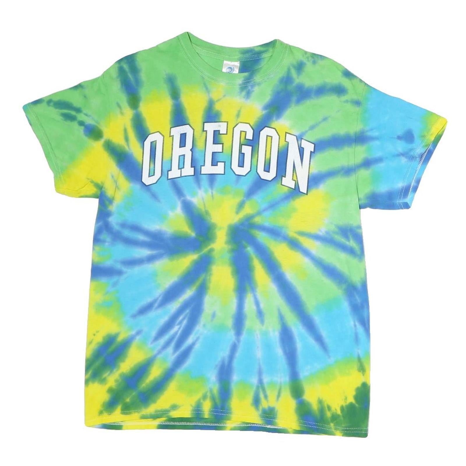 COLORTONE Mens Blue Green & Yellow Tie Dye T-Shirt M Short Sleeve Crew Neck Refurbished - N/A refurbished available on Cerqular