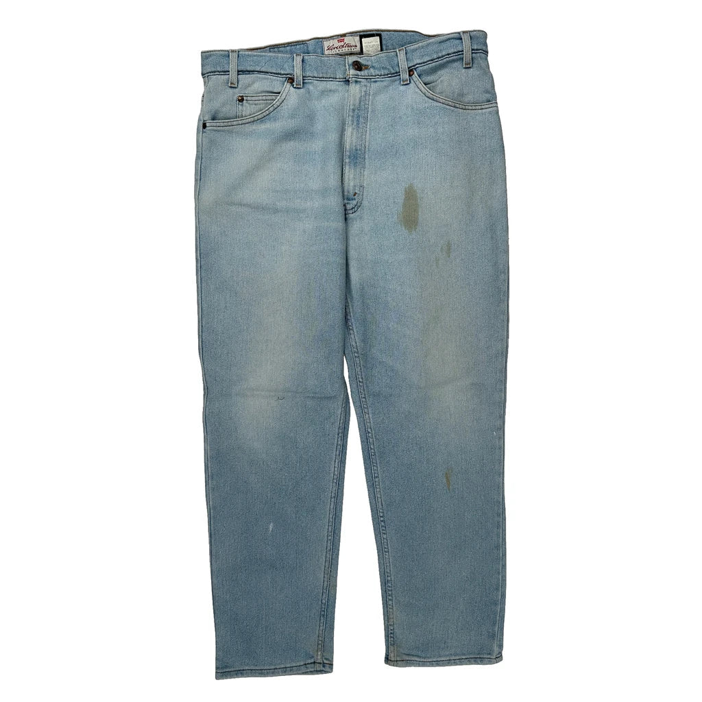 Levis Jeans - 38W 29L Light Wash Cotton Refurbished - Thrifted (note: this is a term often used to describe second- refurbished available on Cerqular