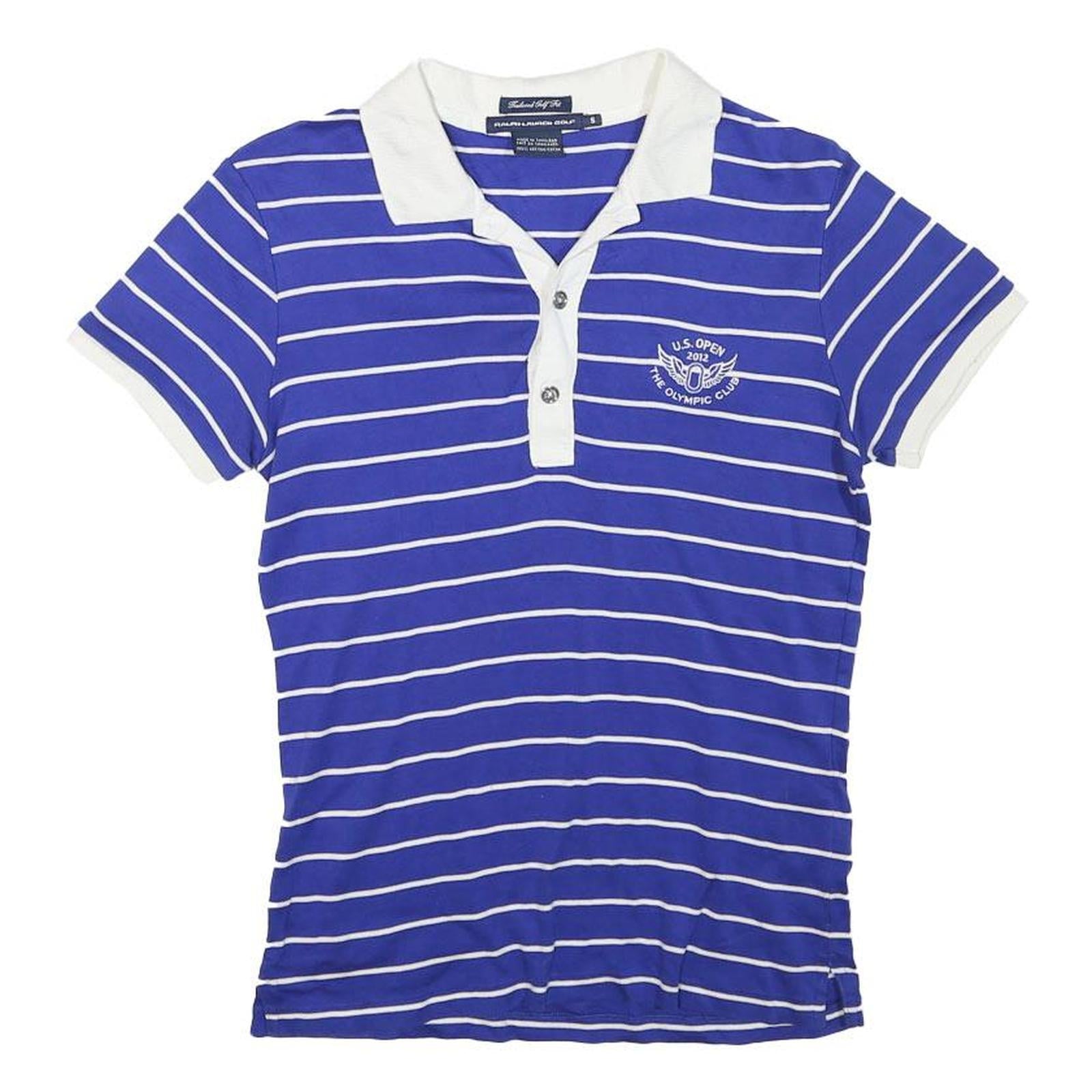 RALPH LAUREN Golf Womens Blue & White Striped U.S. Open 2012 Polo Shirt Refurbished - N/A refurbished available on Cerqular