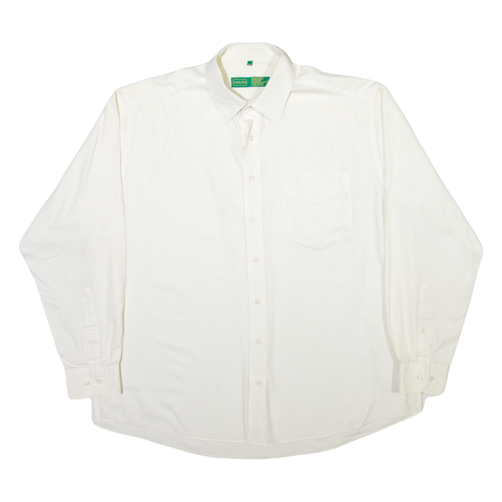 CANDA Mens Plain Shirt White Long Sleeve XL Refurbished - N/A refurbished available on Cerqular
