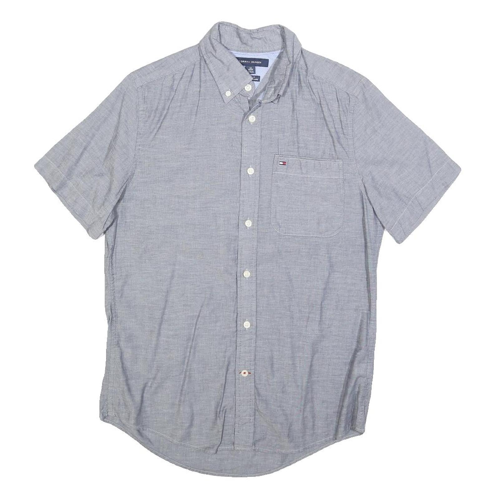 Buy TOMMY HILFIGER Mens Grey Blue Shirt XS Button-Down Short Sleeve Casual Cotton Refurbished - $35.09 TOMMY HILFIGER Mens Grey Blue Shirt XS Button-Down Short Sleeve Casual Cotton Refurbished - N/A refurbished available on Cerqular