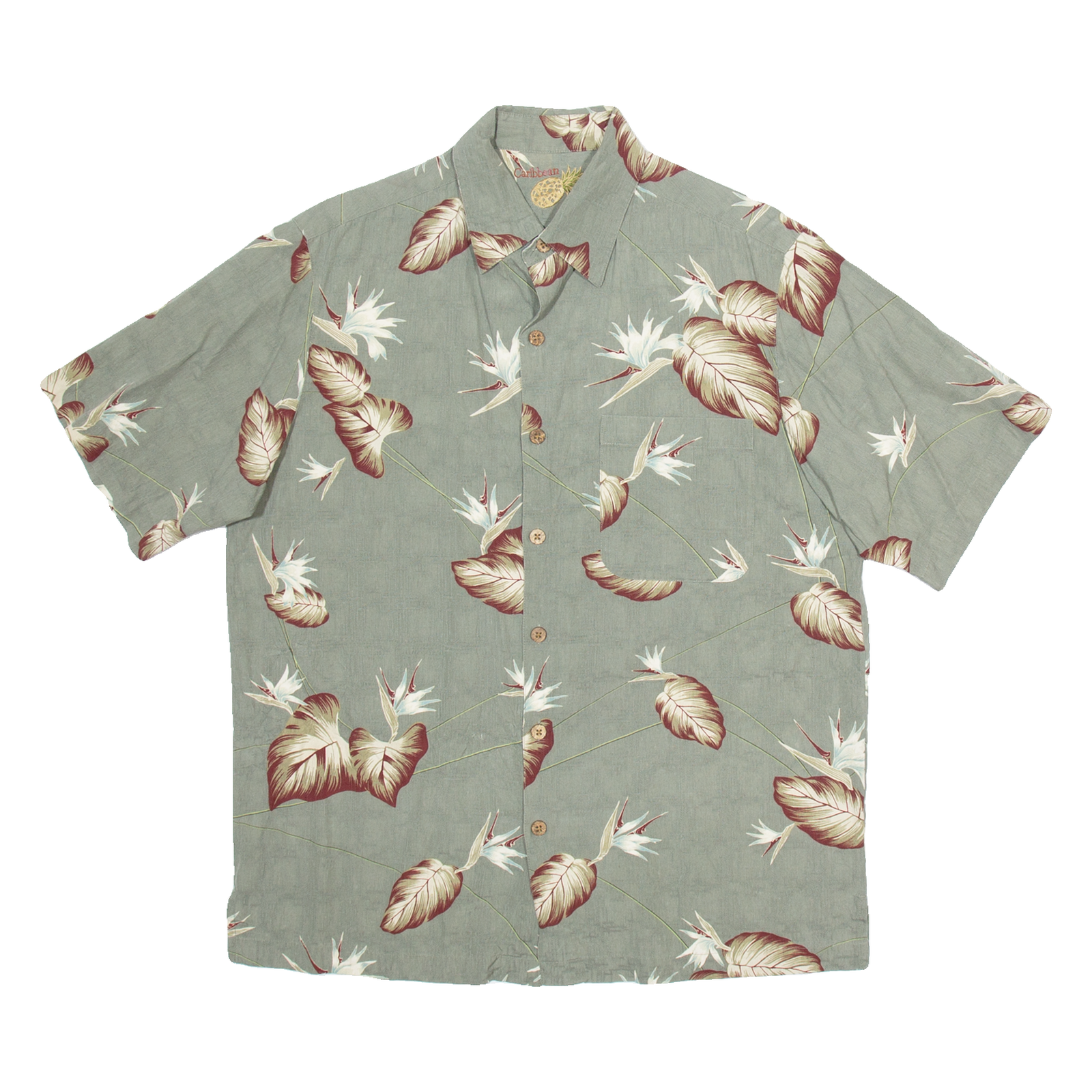 Buy CARIBBEAN Mens Hawaiian Shirt Green Silk Floral M Refurbished - $18.19 CARIBBEAN Mens Hawaiian Shirt Green Silk Floral M Refurbished - N/A refurbished available on Cerqular