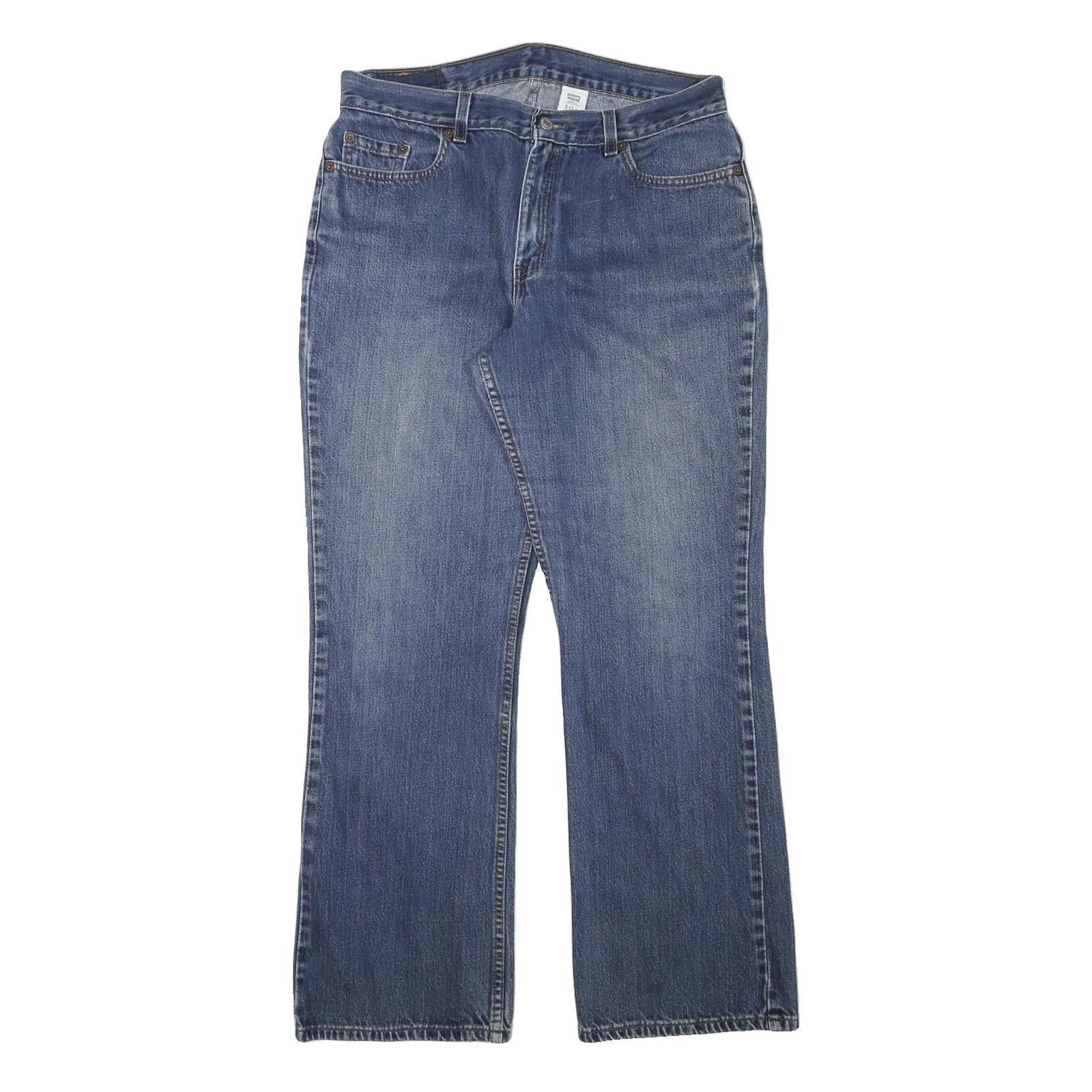 LEVI'S Womens Blue Regular Straight Denim Medium W32 L30 Jeans Refurbished - N/A refurbished available on Cerqular