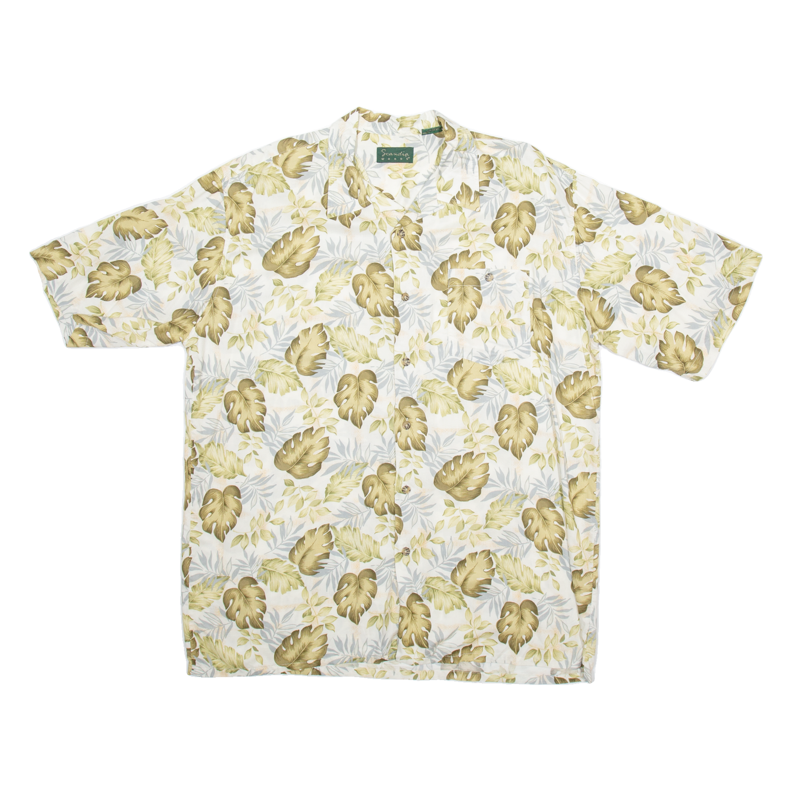 SCANDIA WOODS Mens Hawaiian Shirt Beige Floral XL Refurbished - N/A refurbished available on Cerqular
