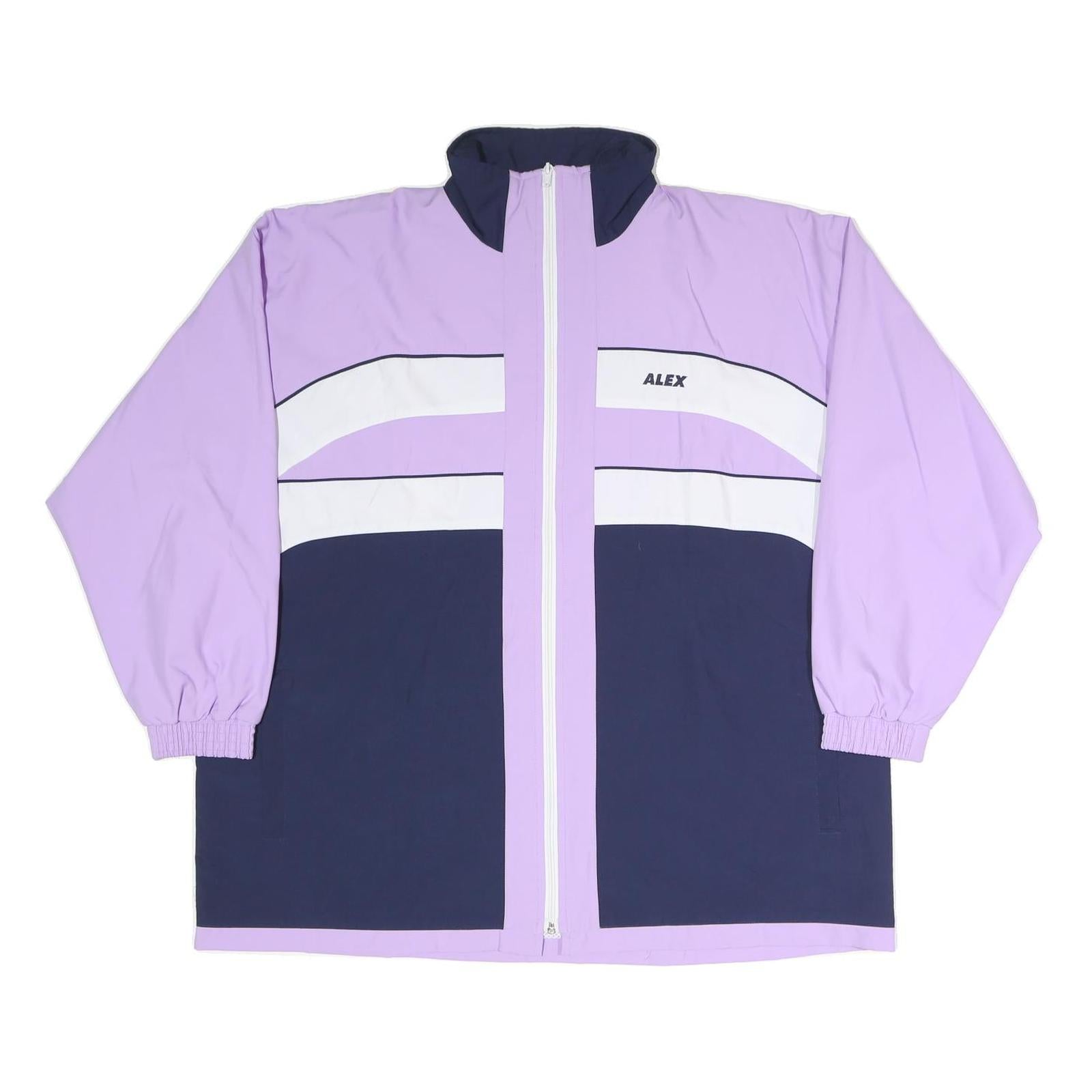 ALEX ATHLETICS Womens Lilac & Navy Zip Jacket XL Polyester Blend Colourblock Refurbished - N/A refurbished available on Cerqular