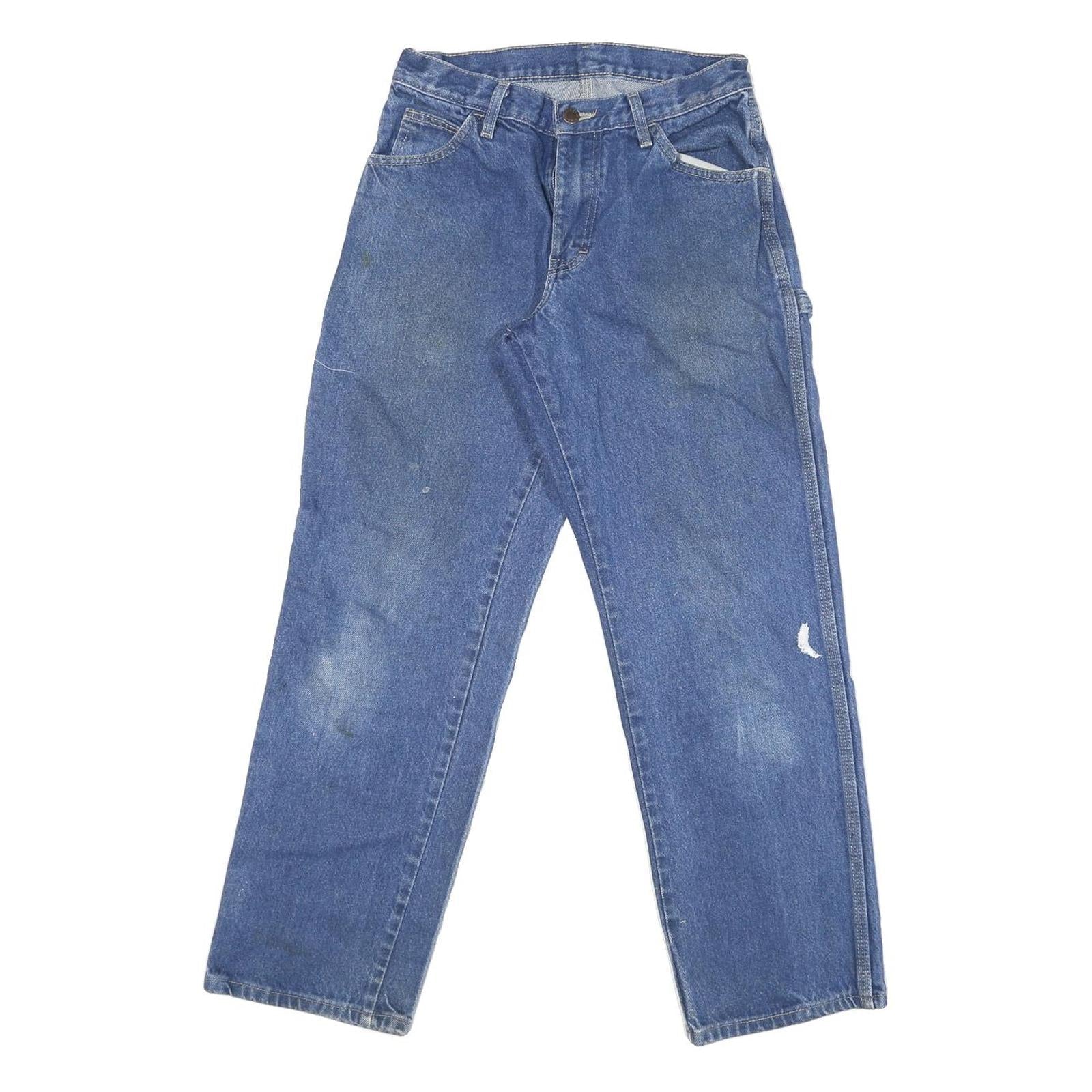 DICKIES Mens Blue Regular Fit Straight Denim Jeans W28 L28 Workwear Pocket Zip Refurbished - N/A refurbished available on Cerqular