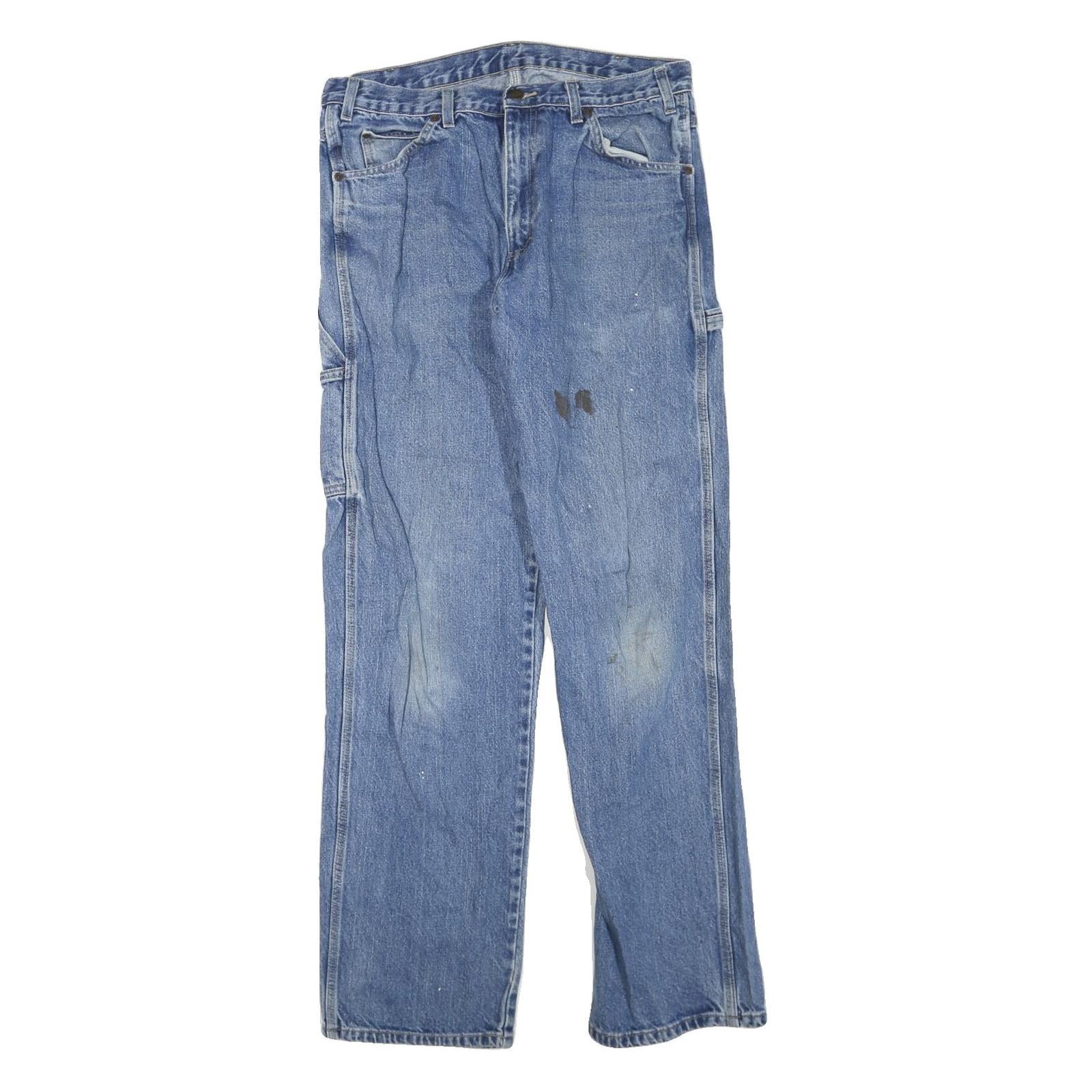 DICKIES Mens Regular Blue Denim Jeans W34 L34 Zip Cotton Blend Classic Casual Refurbished - N/A refurbished available on Cerqular