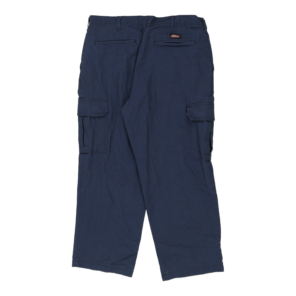 Buy Dickies Cargo Trousers - 36W 28L Blue Polyester Blend Refurbished - $24.11 Dickies Cargo Trousers - 36W 28L Blue Polyester Blend Refurbished - Thrifted (note: this is a term often used to describe second- refurbished available on Cerqular