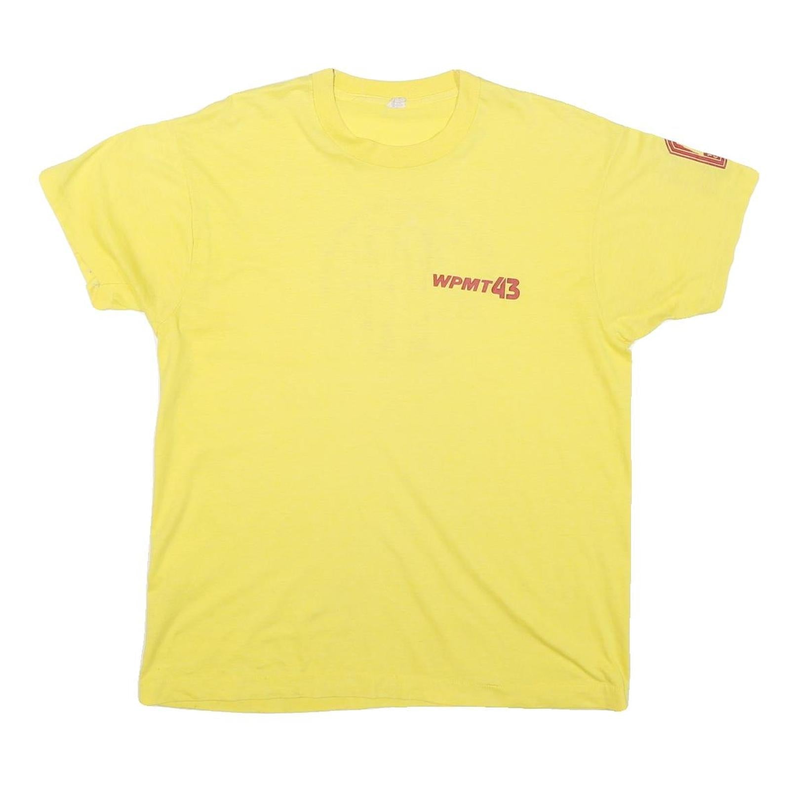SCREEN STARS Mens Yellow WPMT43 Graphic T-Shirt XL Short Sleeve Crew Neck Refurbished - N/A refurbished available on Cerqular