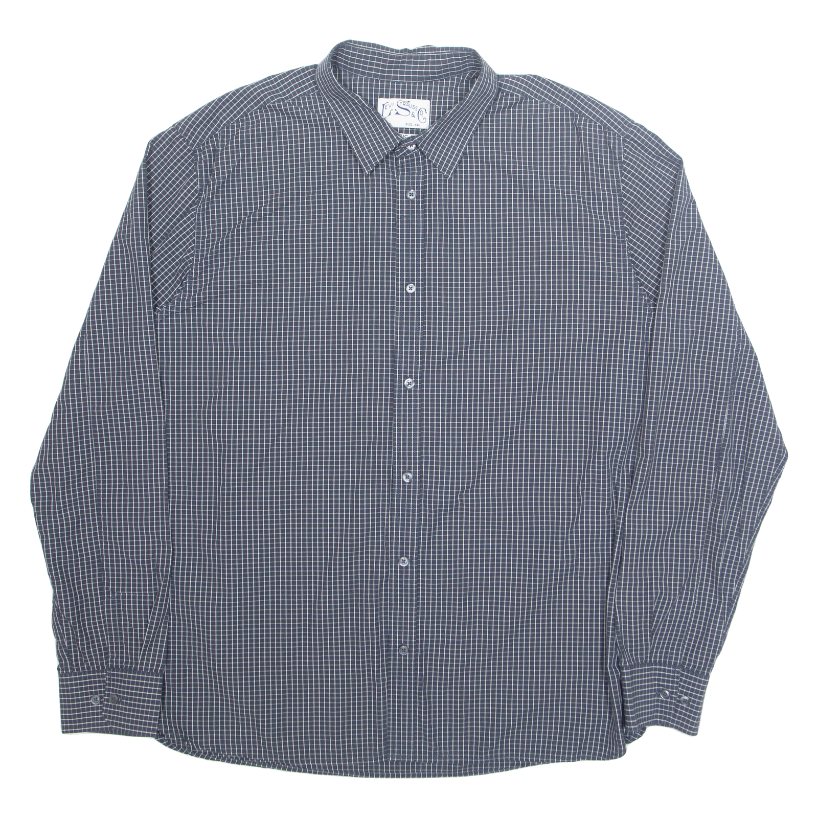 LEVI'S Mens Shirt Black Check Long Sleeve 2XL Refurbished - N/A refurbished available on Cerqular